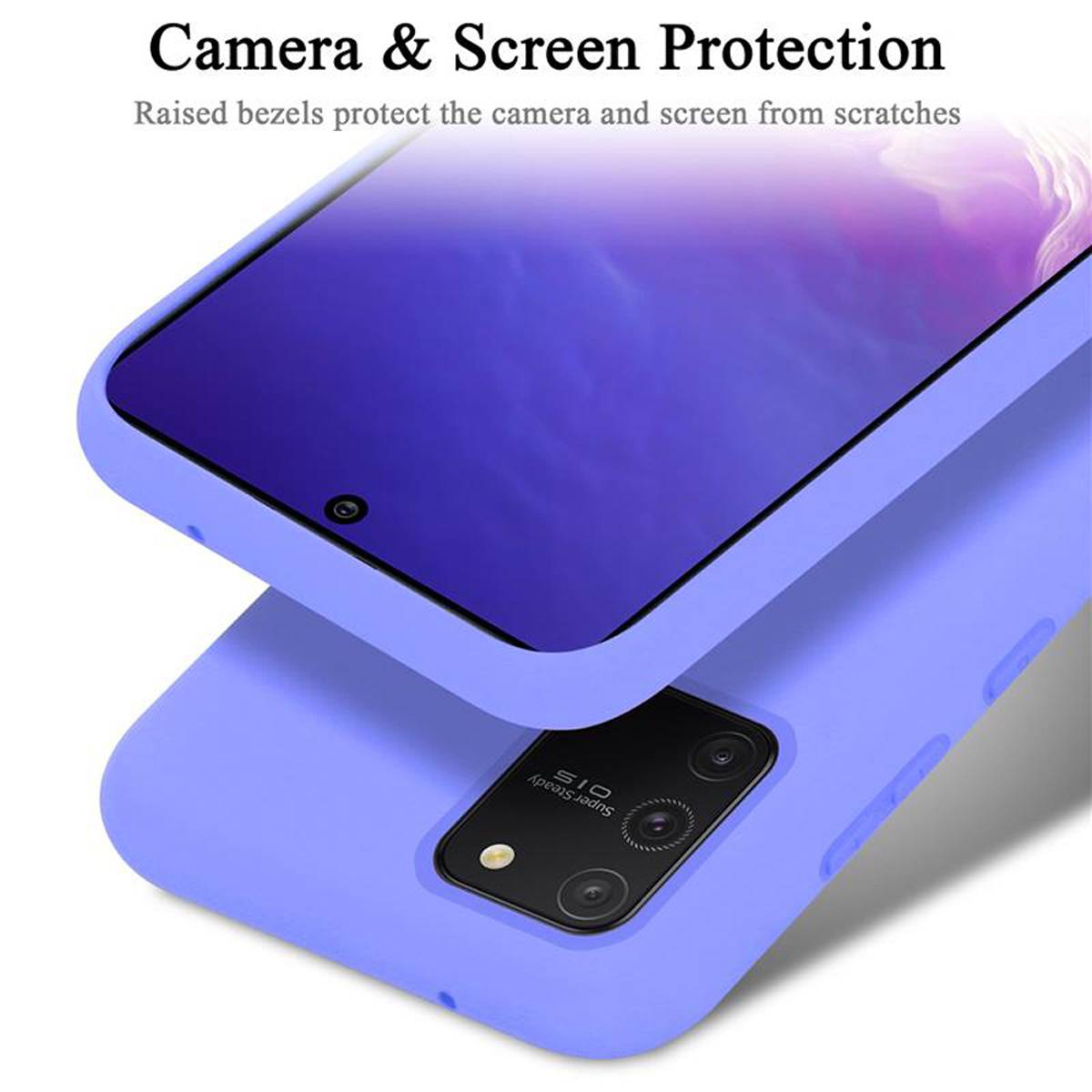 Cadorabo Schutzhülle für Samsung Galaxy A91 / S10 LITE / M80s Hülle in Lila Handyhülle Case Cover TPU Etui