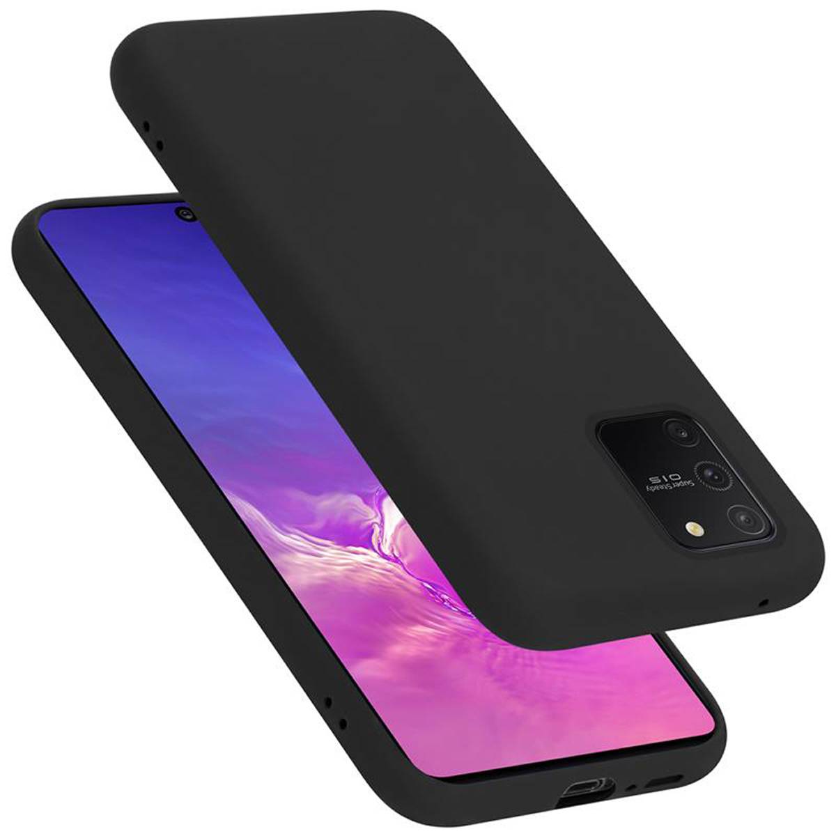 Cadorabo Schutzhülle für Samsung Galaxy A91 / S10 LITE / M80s Hülle in Schwarz Handyhülle Case Cover TPU Etui
