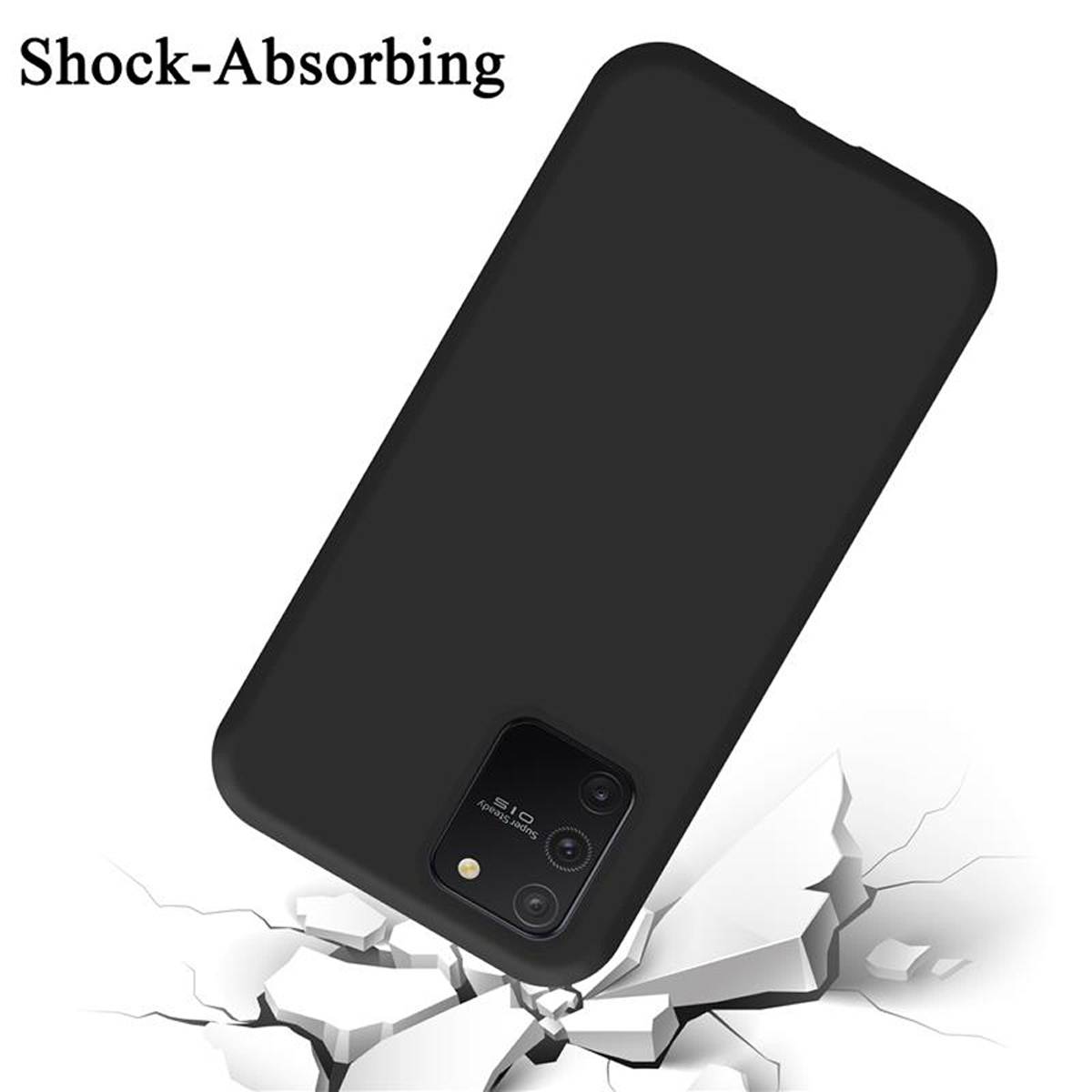 Cadorabo Schutzhülle für Samsung Galaxy A91 / S10 LITE / M80s Hülle in Schwarz Handyhülle Case Cover TPU Etui