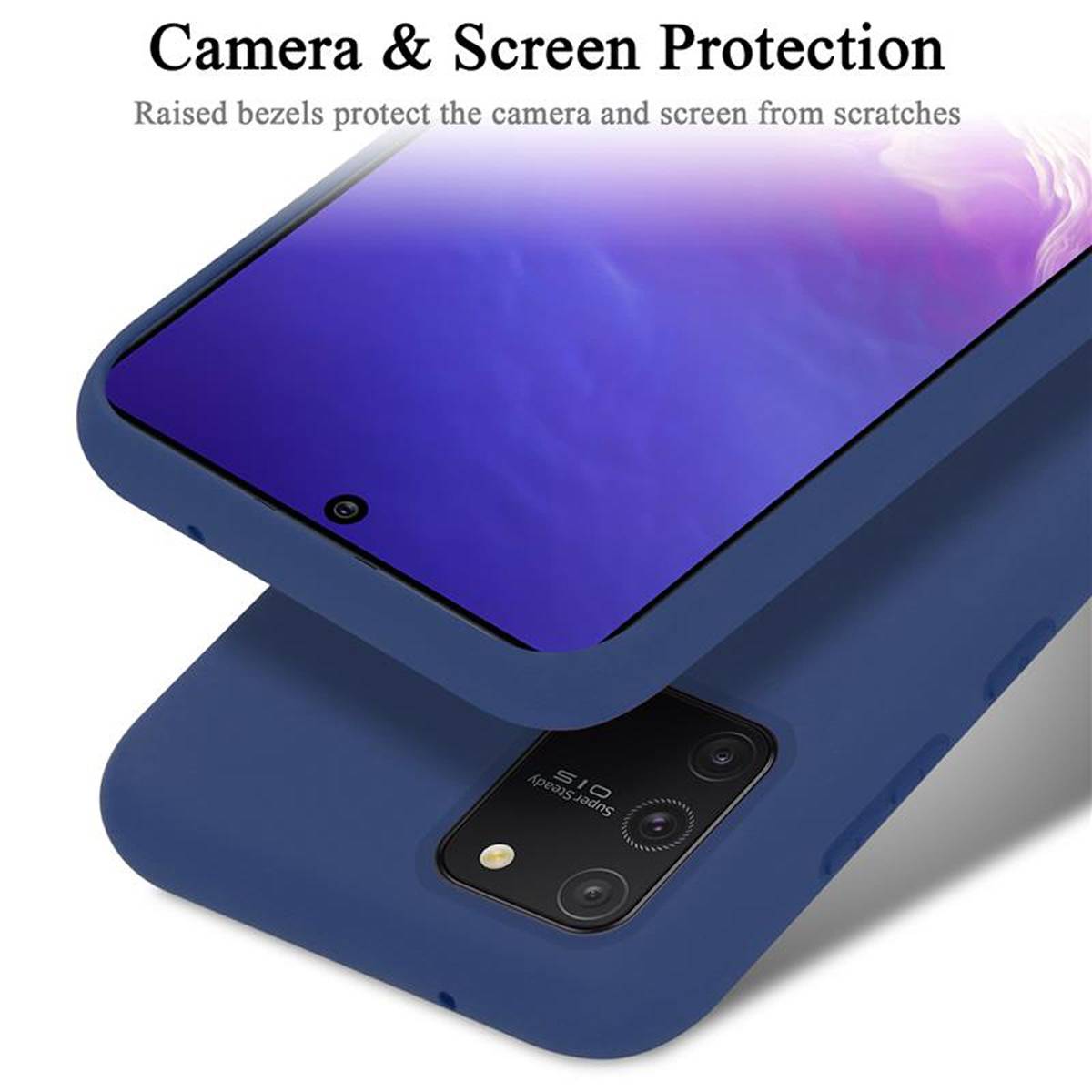 Cadorabo Schutzhülle für Samsung Galaxy A91 / S10 LITE / M80s Hülle in Blau Handyhülle Case Cover TPU Etui