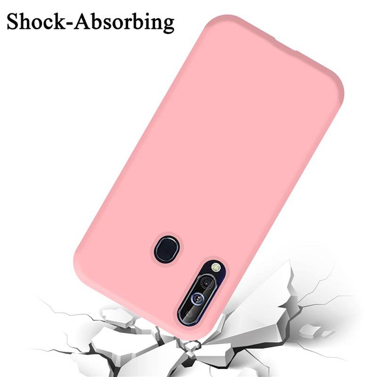 Cadorabo Schutzhülle für Samsung Galaxy A60 / M40 Hülle in Rosa Handyhülle Case Cover TPU Etui