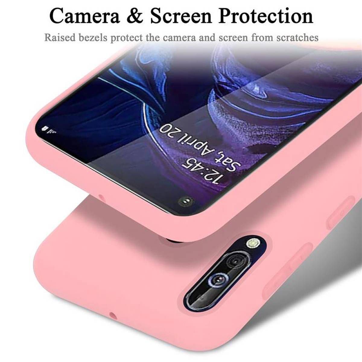 Cadorabo Schutzhülle für Samsung Galaxy A60 / M40 Hülle in Rosa Handyhülle Case Cover TPU Etui