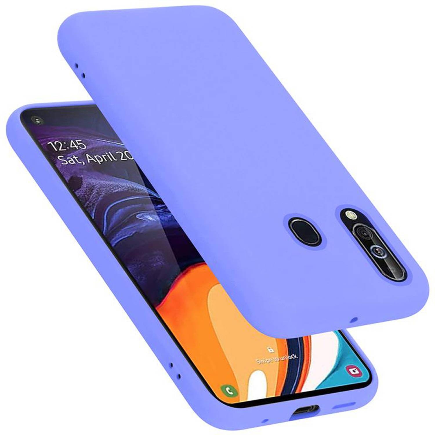 Cadorabo Schutzhülle für Samsung Galaxy A60 / M40 Hülle in Lila Handyhülle Case Cover TPU Etui