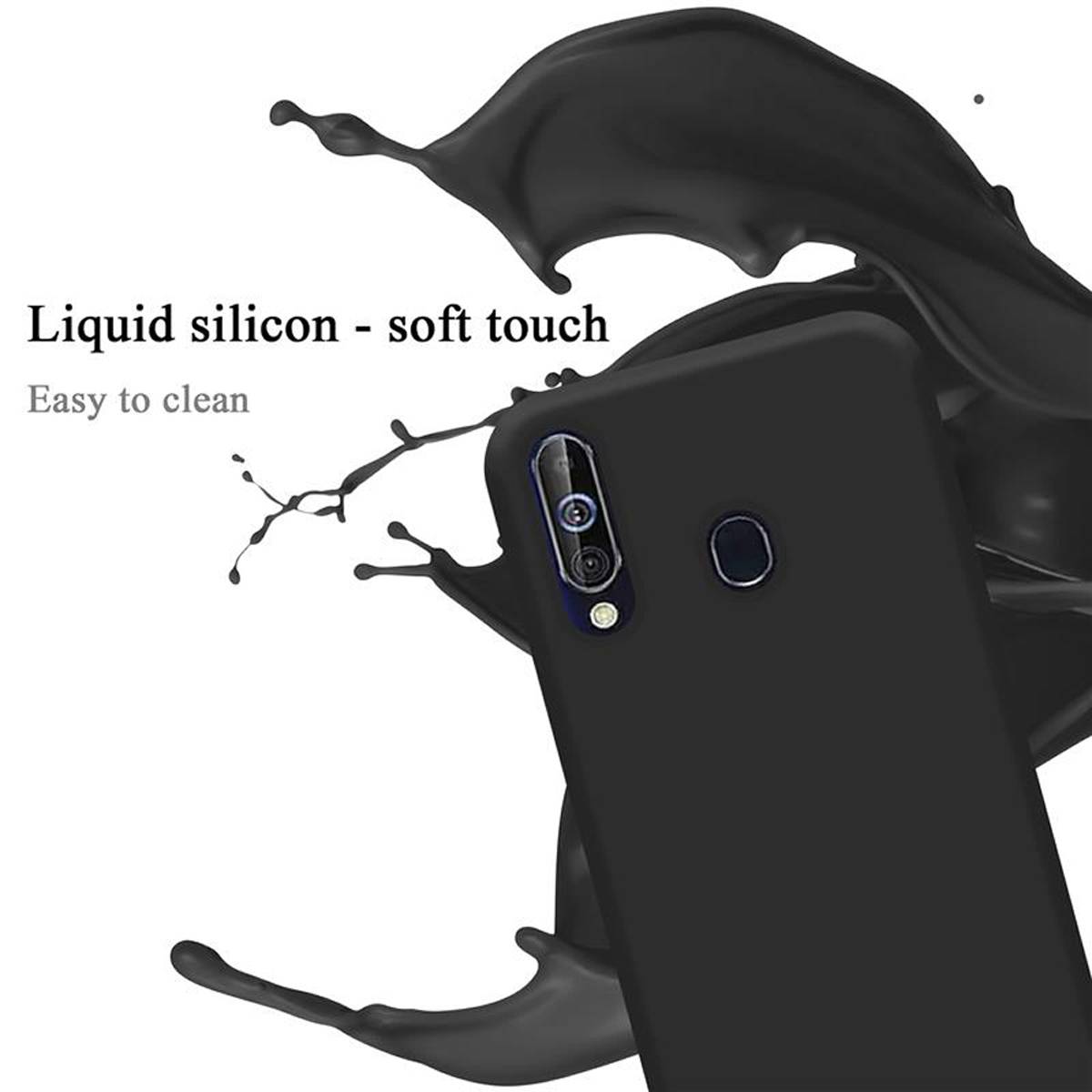 Cadorabo Schutzhülle für Samsung Galaxy A60 / M40 Hülle in Schwarz Handyhülle Case Cover TPU Etui