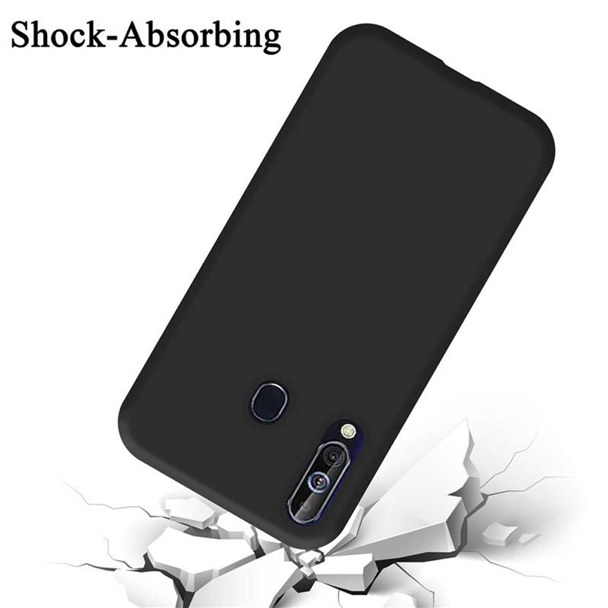Cadorabo Schutzhülle für Samsung Galaxy A60 / M40 Hülle in Schwarz Handyhülle Case Cover TPU Etui