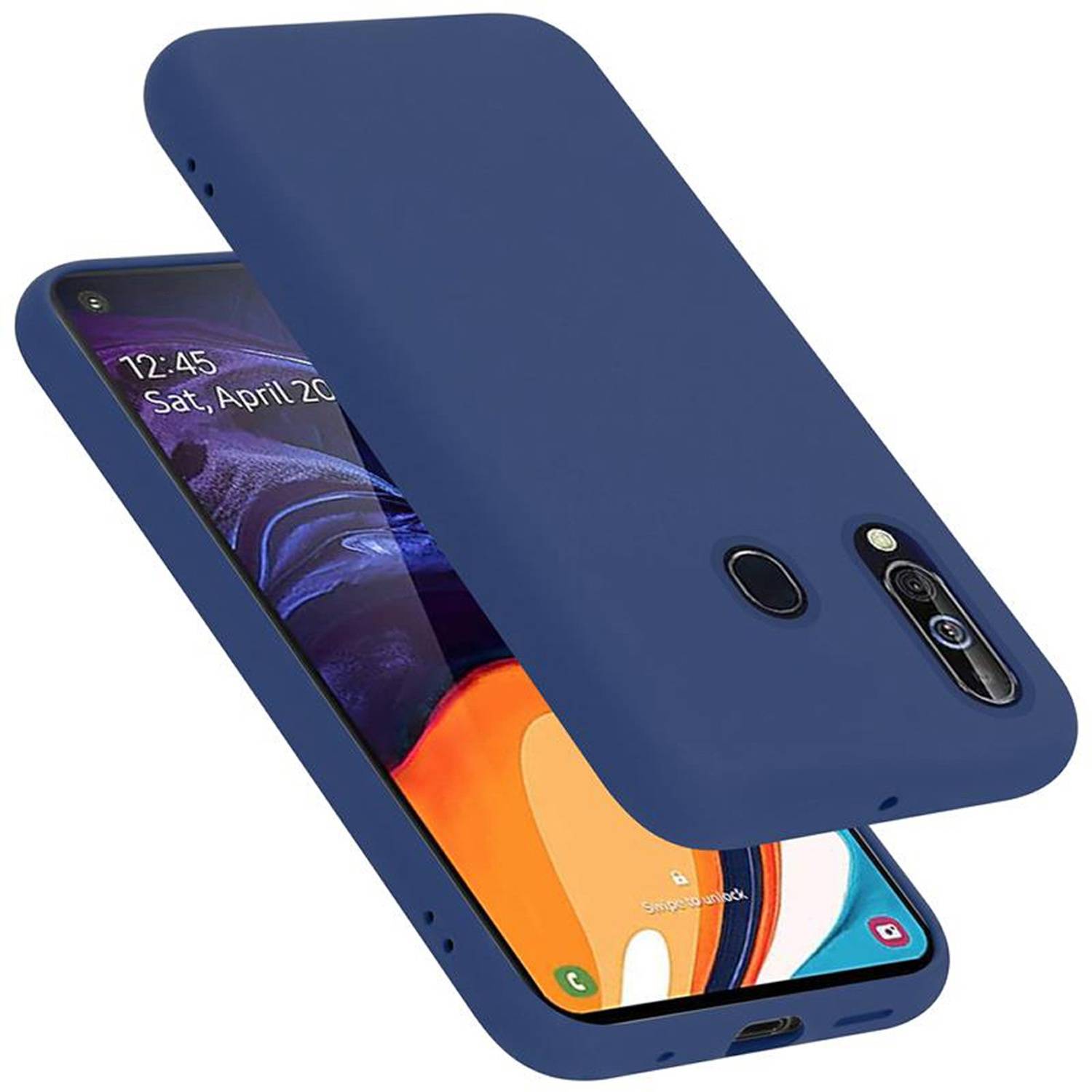 Cadorabo Schutzhülle für Samsung Galaxy A60 / M40 Hülle in Blau Handyhülle Case Cover TPU Etui