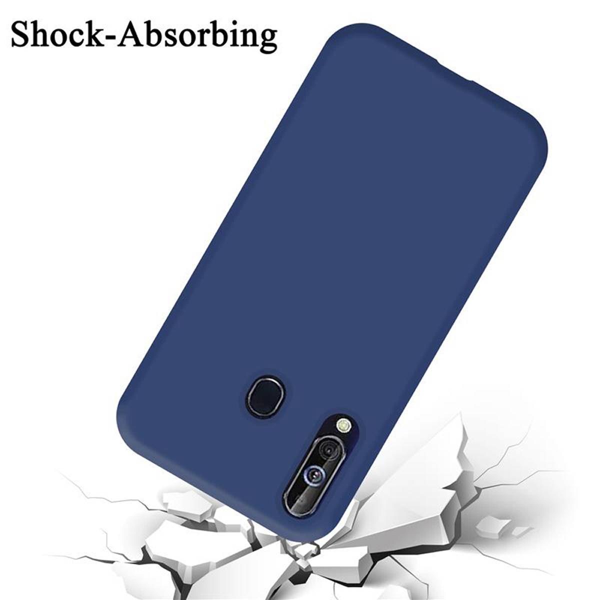 Cadorabo Schutzhülle für Samsung Galaxy A60 / M40 Hülle in Blau Handyhülle Case Cover TPU Etui