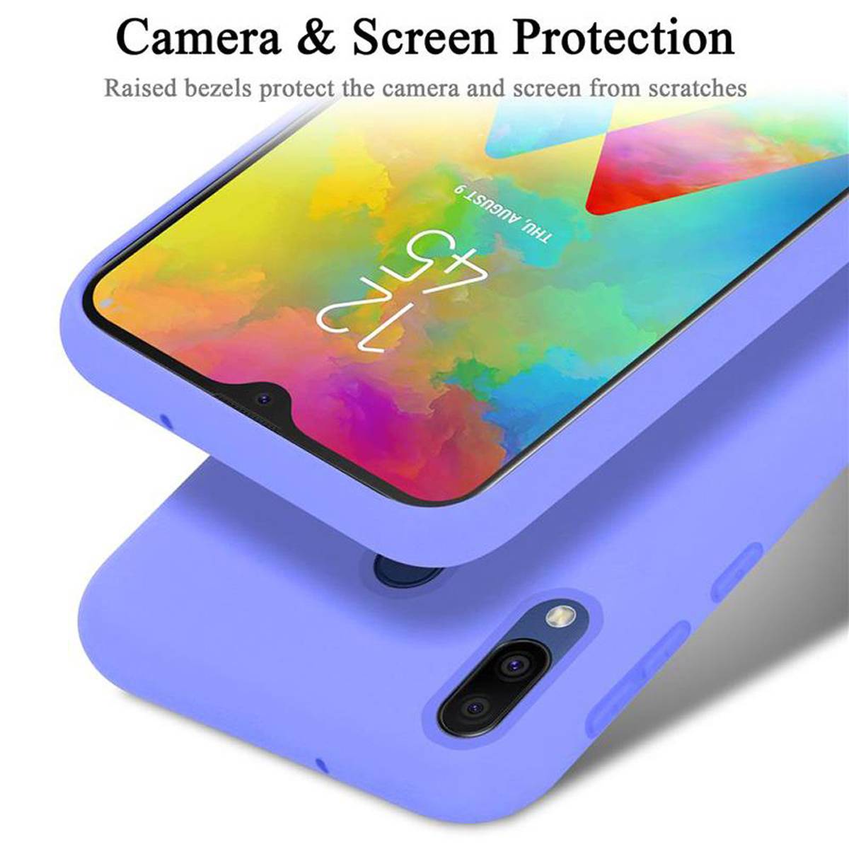 Cadorabo Schutzhülle für Samsung Galaxy M20 Hülle in Lila Handyhülle Case Cover TPU Etui