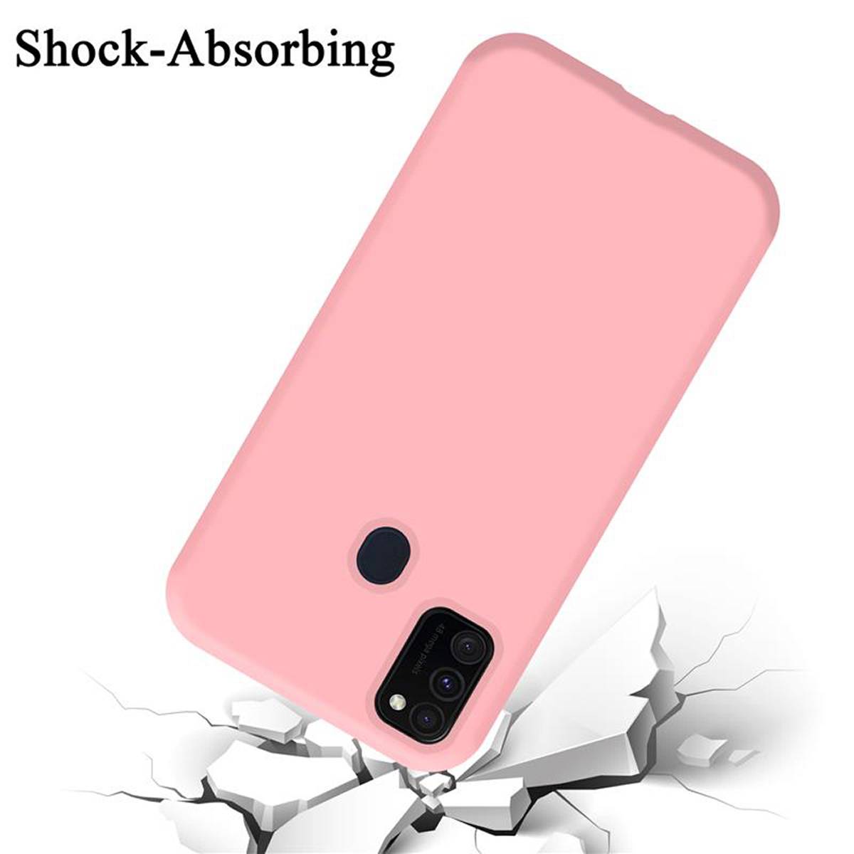 Cadorabo Schutzhülle für Samsung Galaxy M21 / M30s Hülle in Rosa Handyhülle Case Cover TPU Etui
