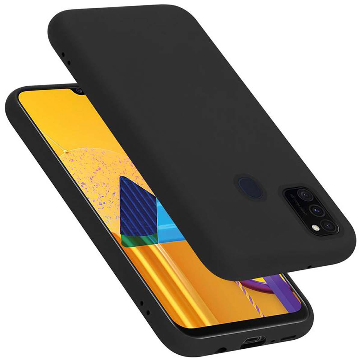 Cadorabo Schutzhülle für Samsung Galaxy M21 / M30s Hülle in Schwarz Handyhülle Case Cover TPU Etui