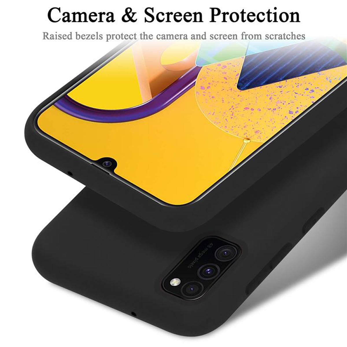 Cadorabo Schutzhülle für Samsung Galaxy M21 / M30s Hülle in Schwarz Handyhülle Case Cover TPU Etui