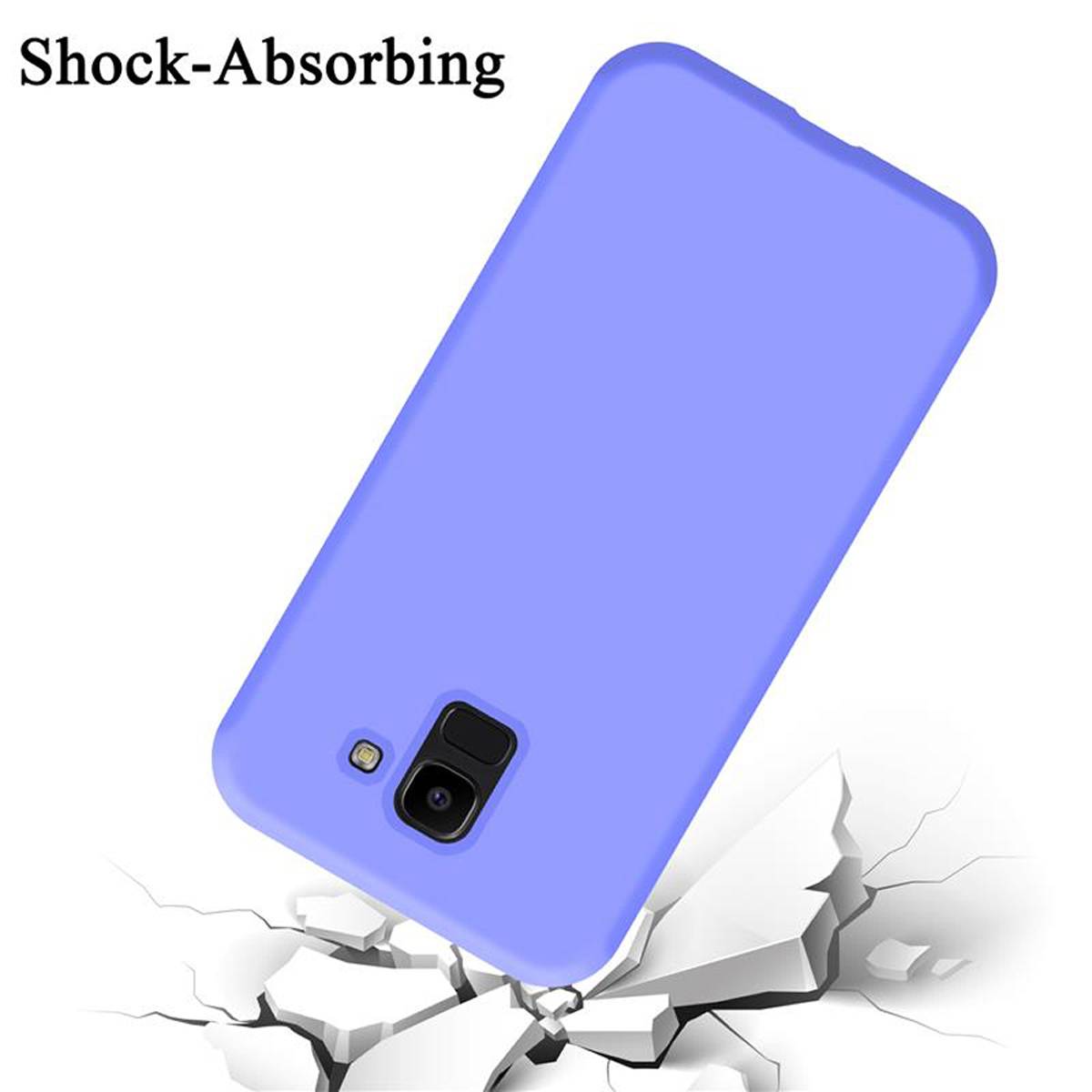 Cadorabo Schutzhülle für Samsung Galaxy J6 2018 Hülle in Lila Handyhülle Case Cover TPU Etui