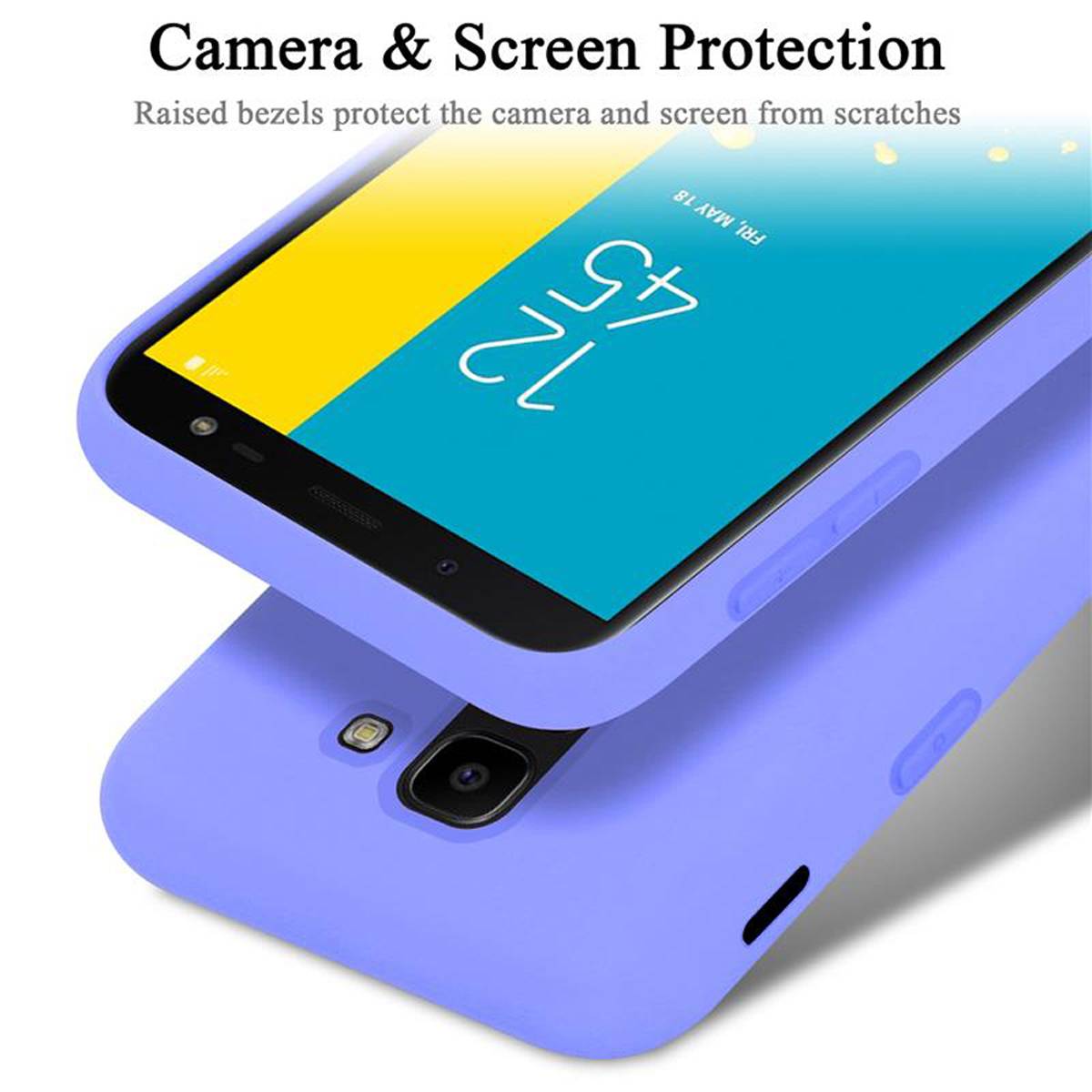Cadorabo Schutzhülle für Samsung Galaxy J6 2018 Hülle in Lila Handyhülle Case Cover TPU Etui