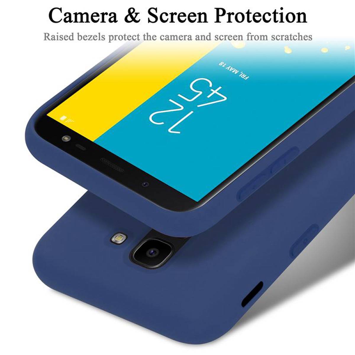 Cadorabo Schutzhülle für Samsung Galaxy J6 2018 Hülle in Blau Handyhülle Case Cover TPU Etui
