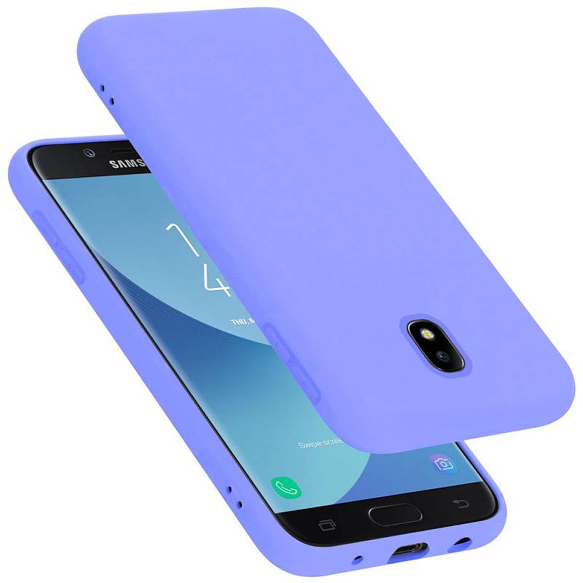 Cadorabo Schutzhülle für Samsung Galaxy J5 2017 Hülle in Lila Handyhülle Case Cover TPU Etui