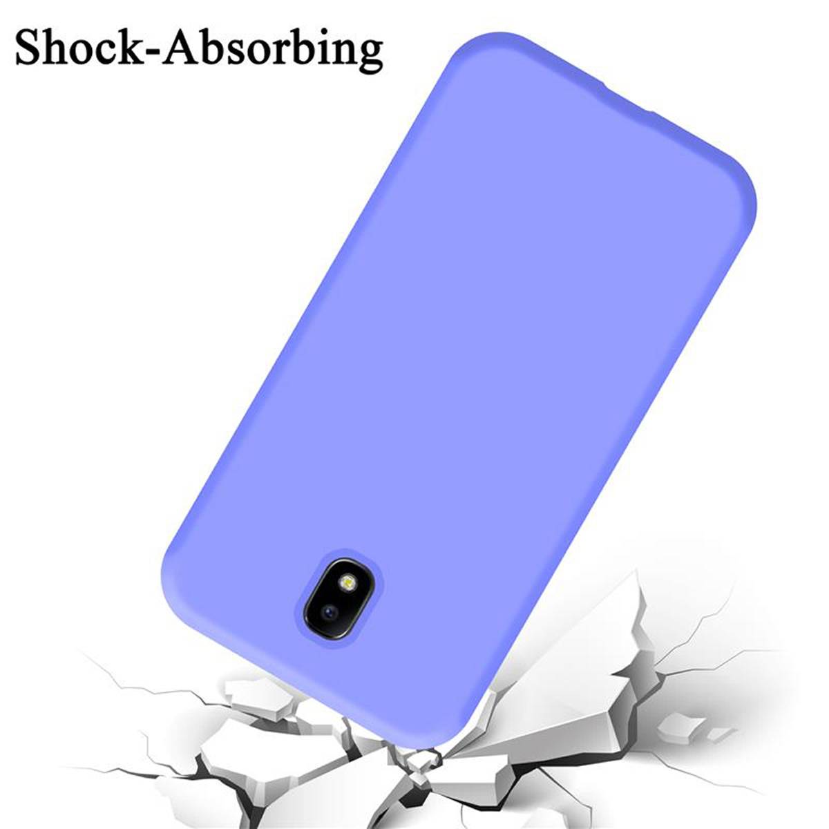 Cadorabo Schutzhülle für Samsung Galaxy J5 2017 Hülle in Lila Handyhülle Case Cover TPU Etui