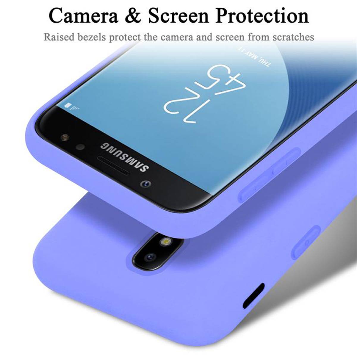 Cadorabo Schutzhülle für Samsung Galaxy J5 2017 Hülle in Lila Handyhülle Case Cover TPU Etui
