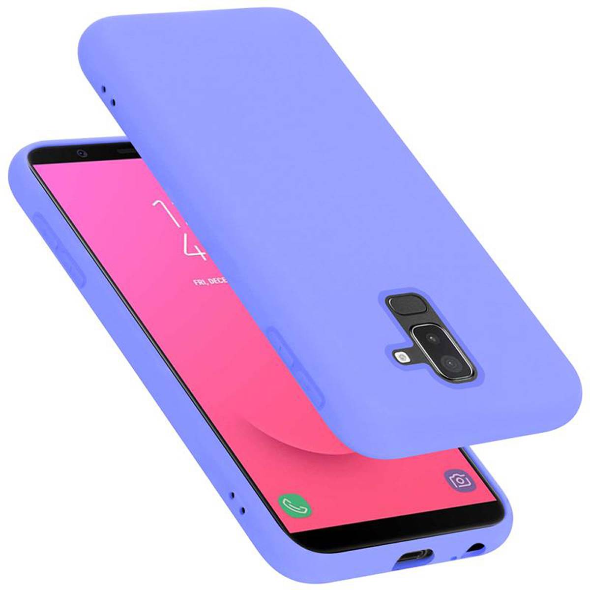 Cadorabo Schutzhülle für Samsung Galaxy A6 PLUS 2018 Hülle in Lila Handyhülle Case Cover TPU Etui