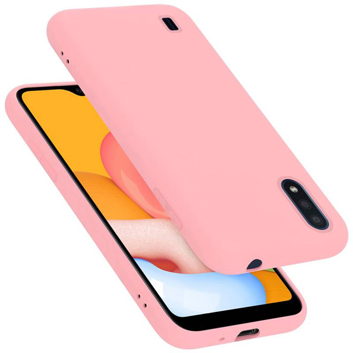 Cadorabo Schutzhülle für Samsung Galaxy A01 Hülle in Rosa Handyhülle Case Cover TPU Etui