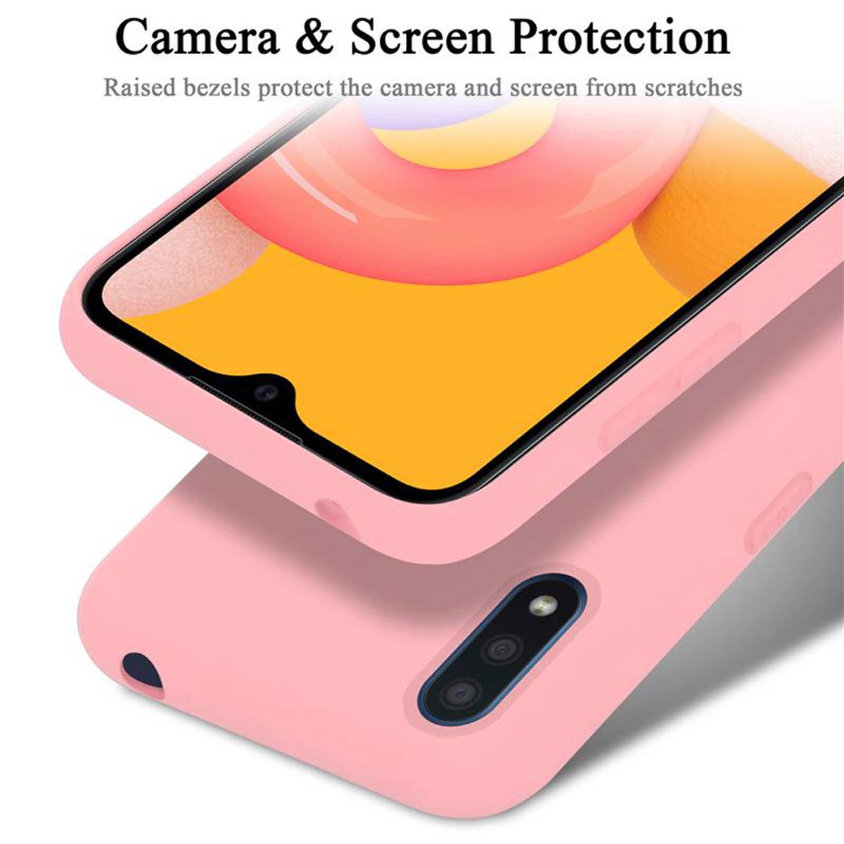 Cadorabo Schutzhülle für Samsung Galaxy A01 Hülle in Rosa Handyhülle Case Cover TPU Etui