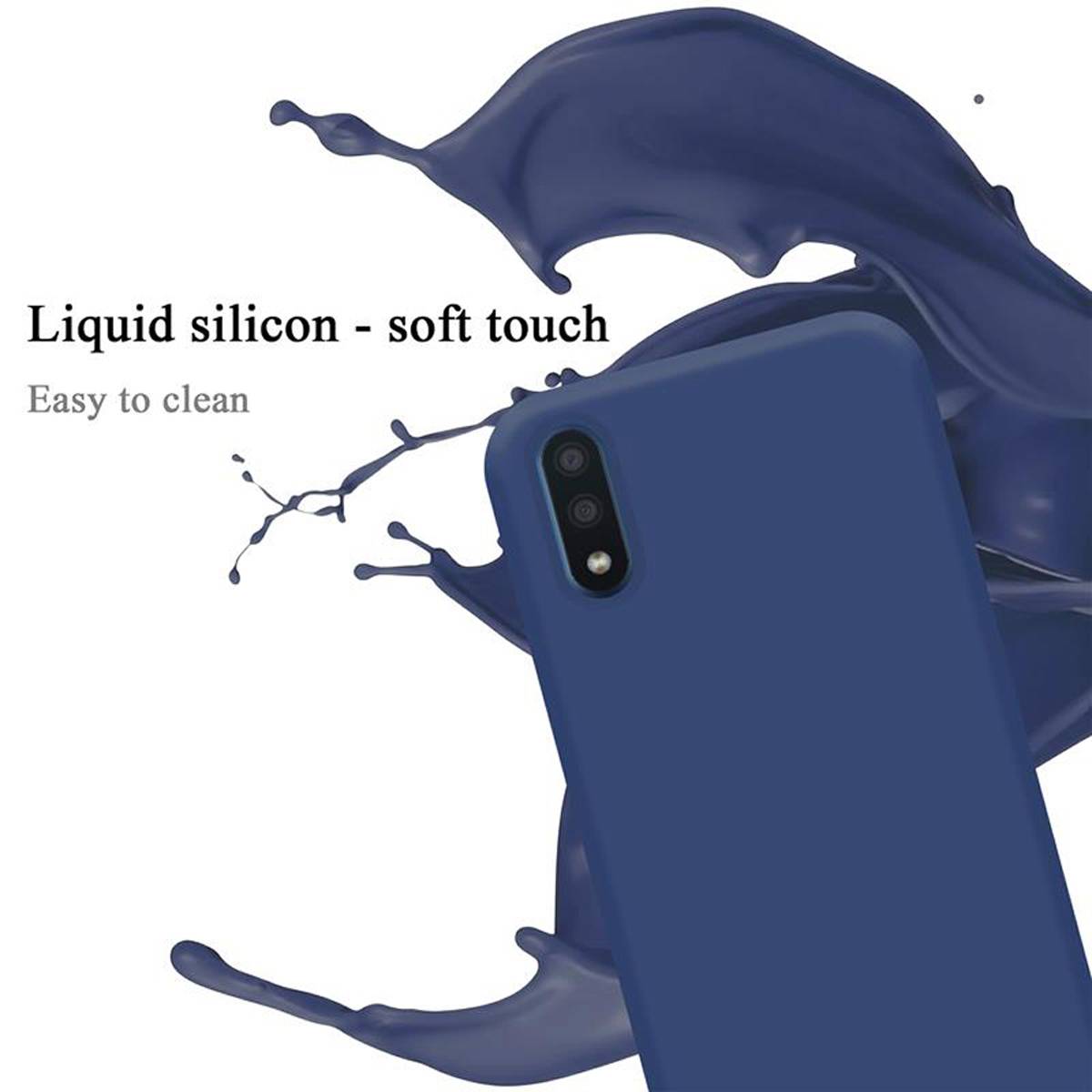 Cadorabo Schutzhülle für Samsung Galaxy A01 Hülle in Blau Handyhülle Case Cover TPU Etui