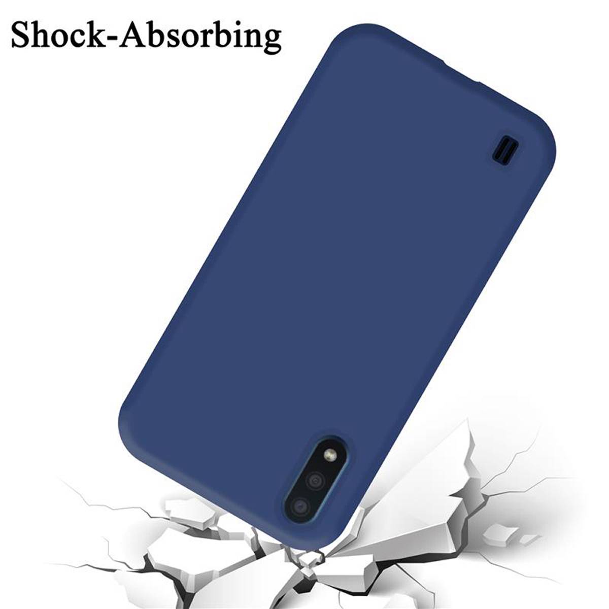 Cadorabo Schutzhülle für Samsung Galaxy A01 Hülle in Blau Handyhülle Case Cover TPU Etui