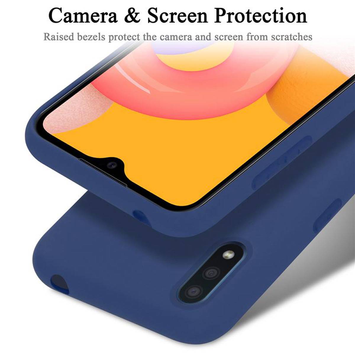 Cadorabo Schutzhülle für Samsung Galaxy A01 Hülle in Blau Handyhülle Case Cover TPU Etui