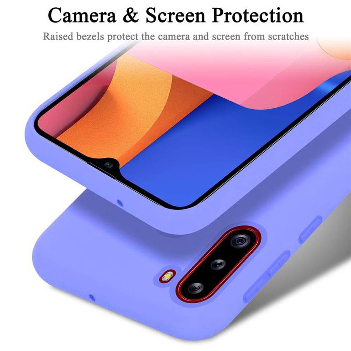 Cadorabo Schutzhülle für Samsung Galaxy A21 Hülle in Lila Handyhülle Case Cover TPU Etui
