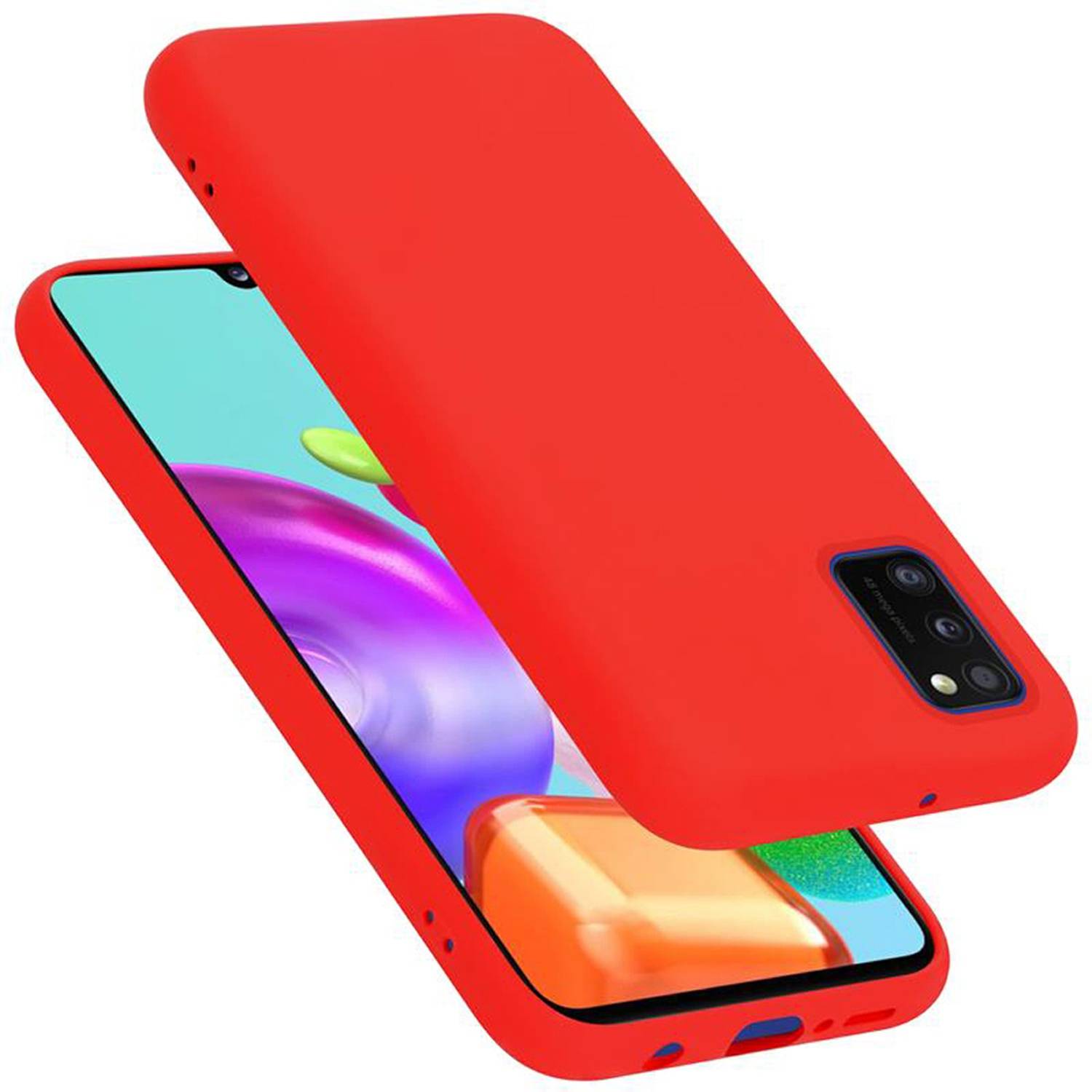 Cadorabo Schutzhülle für Samsung Galaxy A41 Hülle in Rot Handyhülle Case Cover TPU Etui