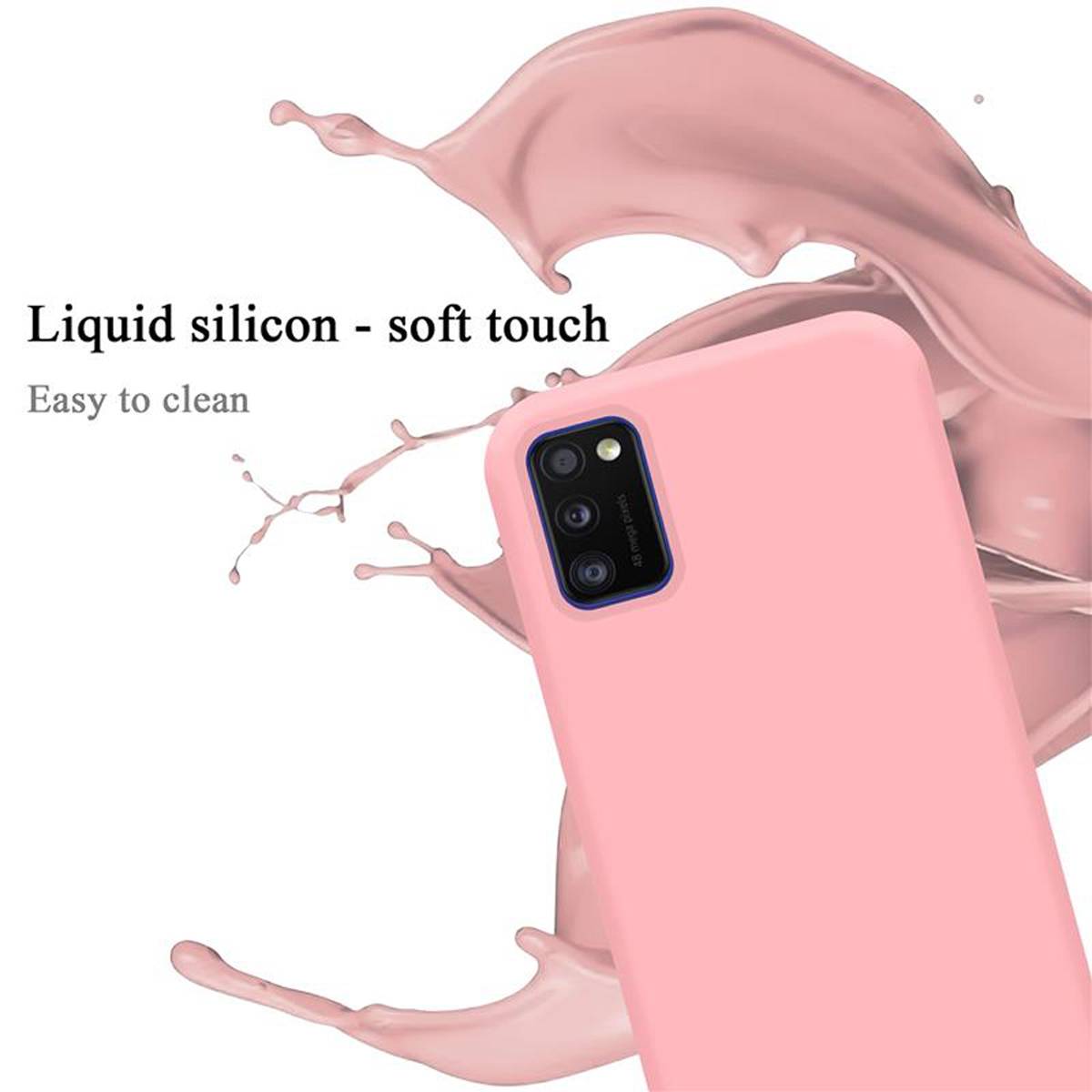 Cadorabo Schutzhülle für Samsung Galaxy A41 Hülle in Rosa Handyhülle Case Cover TPU Etui