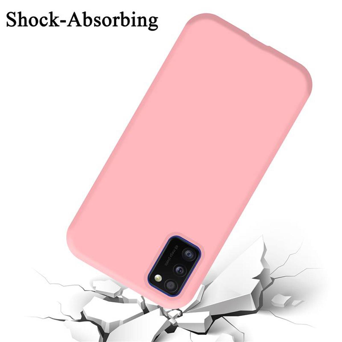 Cadorabo Schutzhülle für Samsung Galaxy A41 Hülle in Rosa Handyhülle Case Cover TPU Etui