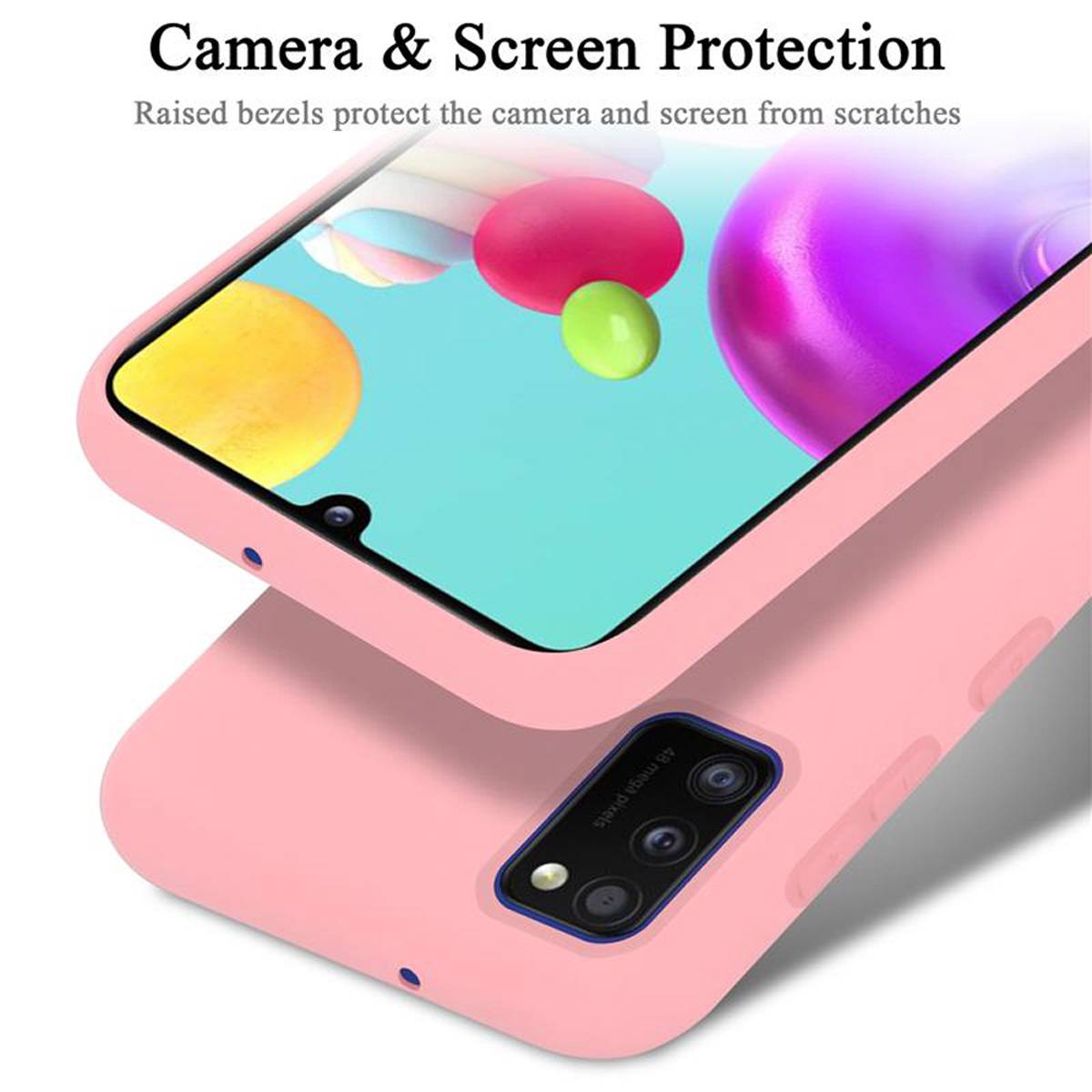 Cadorabo Schutzhülle für Samsung Galaxy A41 Hülle in Rosa Handyhülle Case Cover TPU Etui