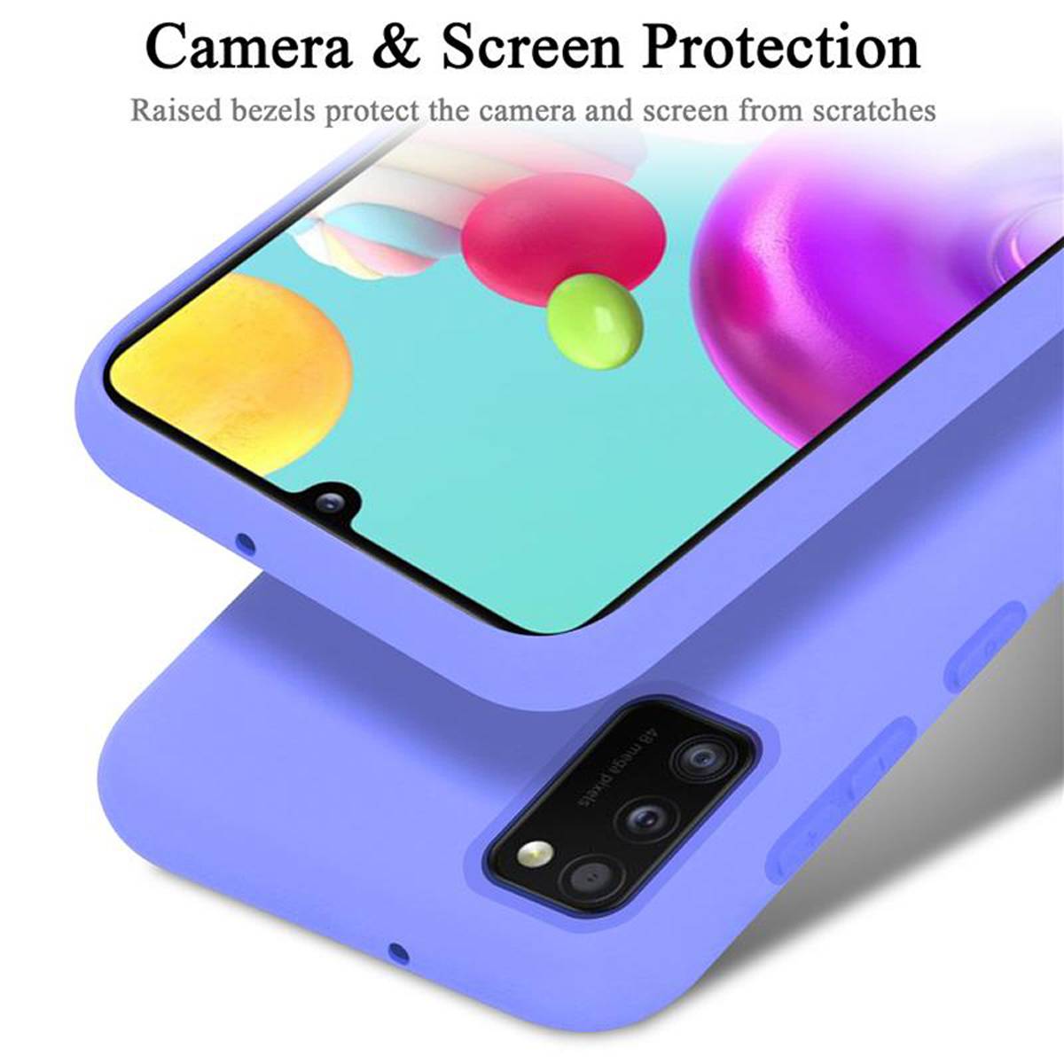 Cadorabo Schutzhülle für Samsung Galaxy A41 Hülle in Lila Handyhülle Case Cover TPU Etui