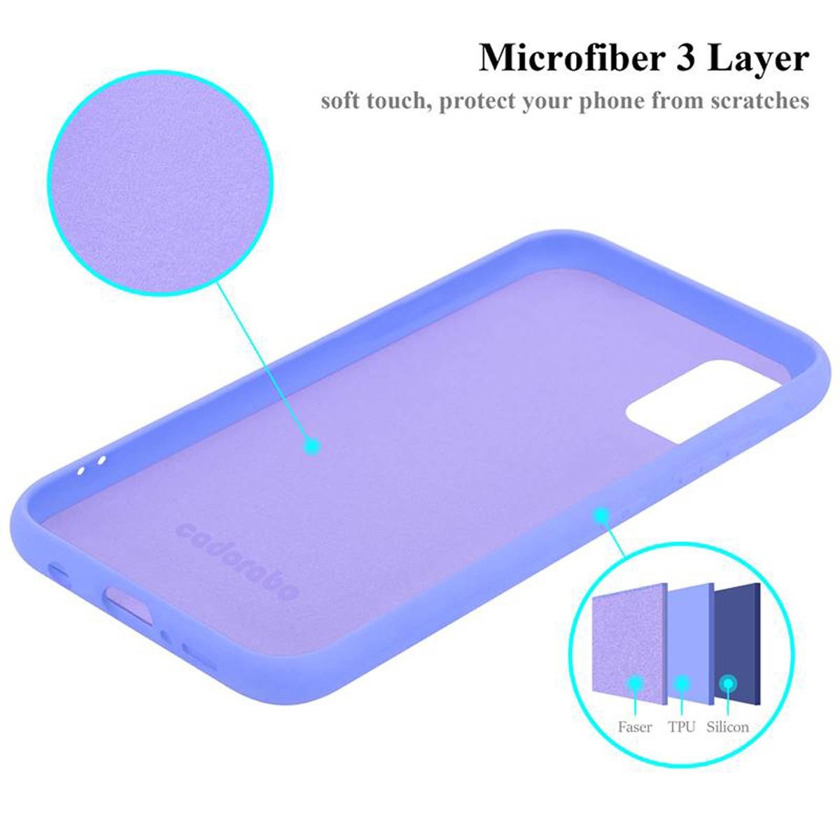 Cadorabo Schutzhülle für Samsung Galaxy A41 Hülle in Lila Handyhülle Case Cover TPU Etui