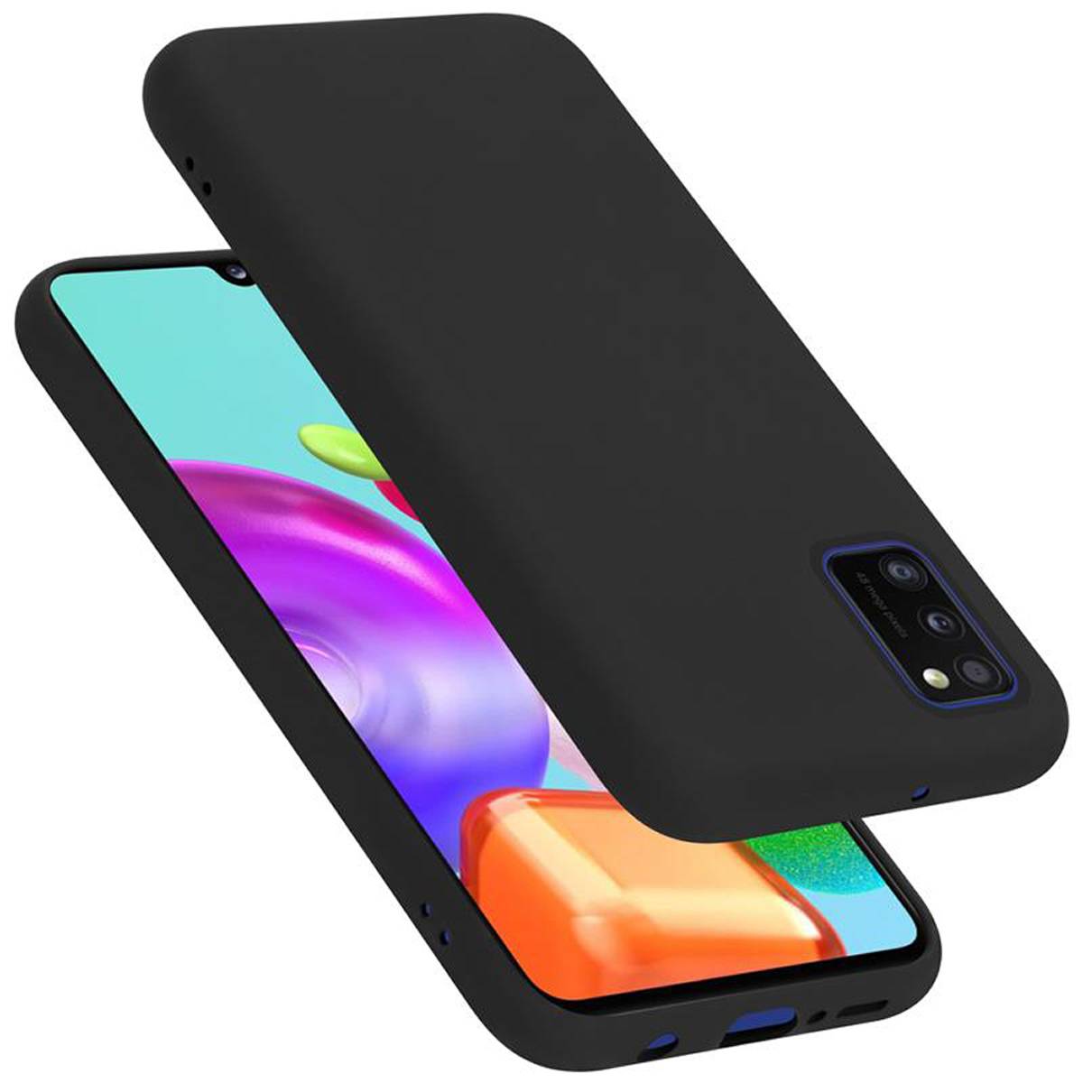 Cadorabo Schutzhülle für Samsung Galaxy A41 Hülle in Schwarz Handyhülle Case Cover TPU Etui