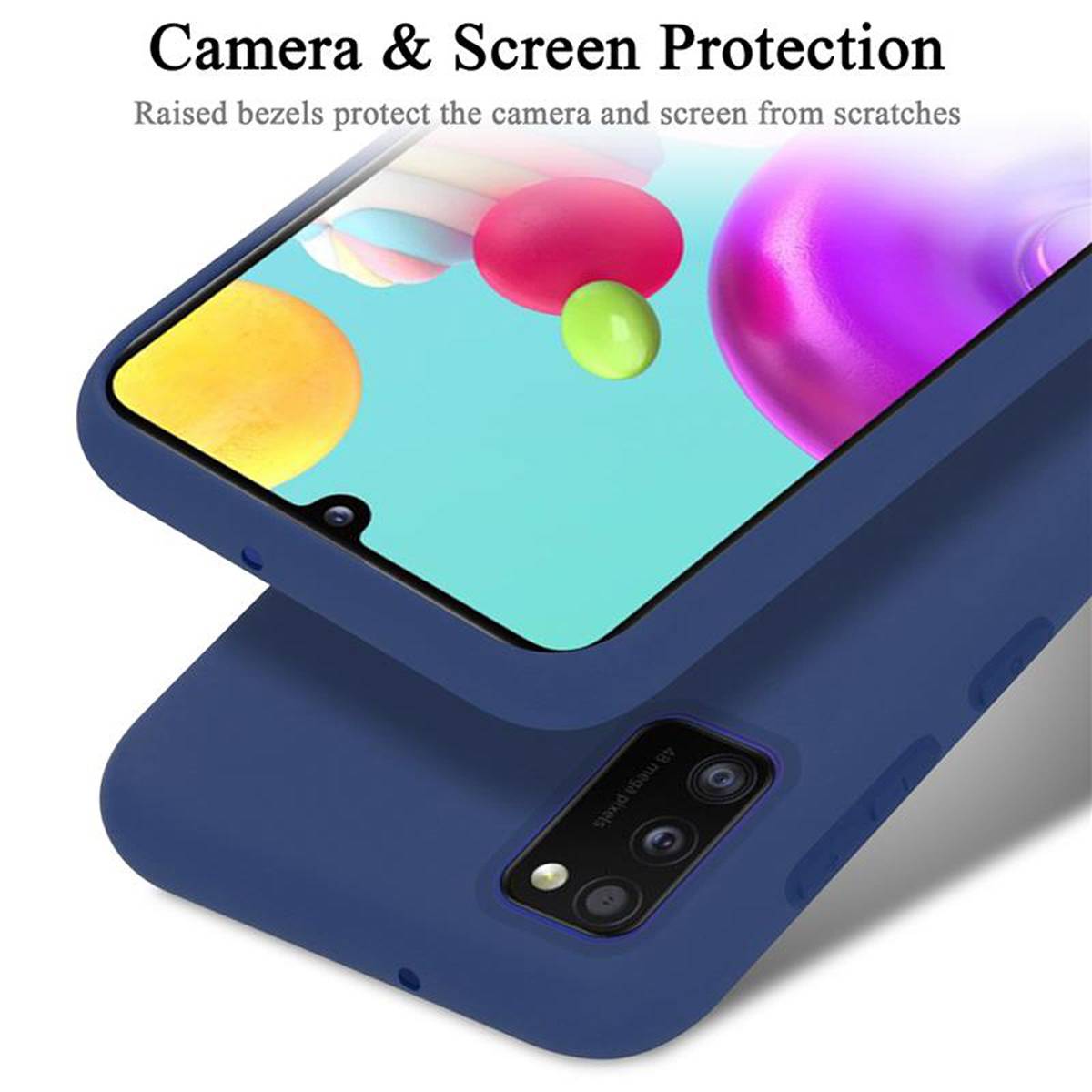 Cadorabo Schutzhülle für Samsung Galaxy A41 Hülle in Blau Handyhülle Case Cover TPU Etui