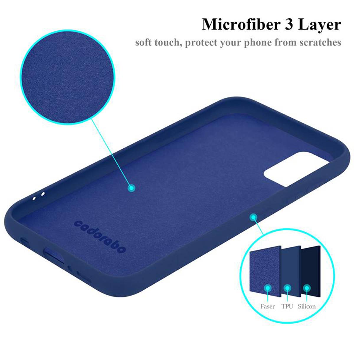 Cadorabo Schutzhülle für Samsung Galaxy A41 Hülle in Blau Handyhülle Case Cover TPU Etui