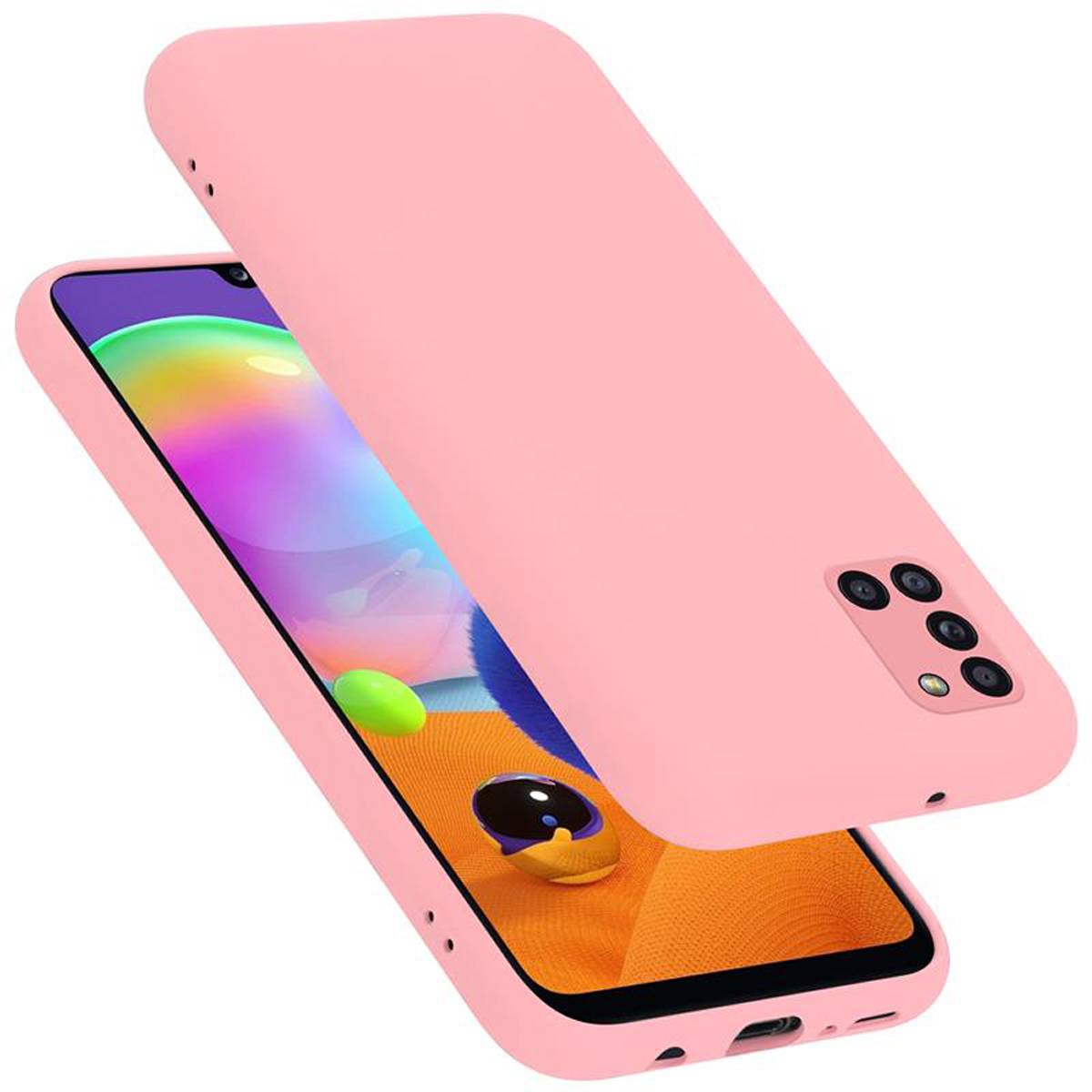 Cadorabo Schutzhülle für Samsung Galaxy A31 Hülle in Rosa Handyhülle Case Cover TPU Etui