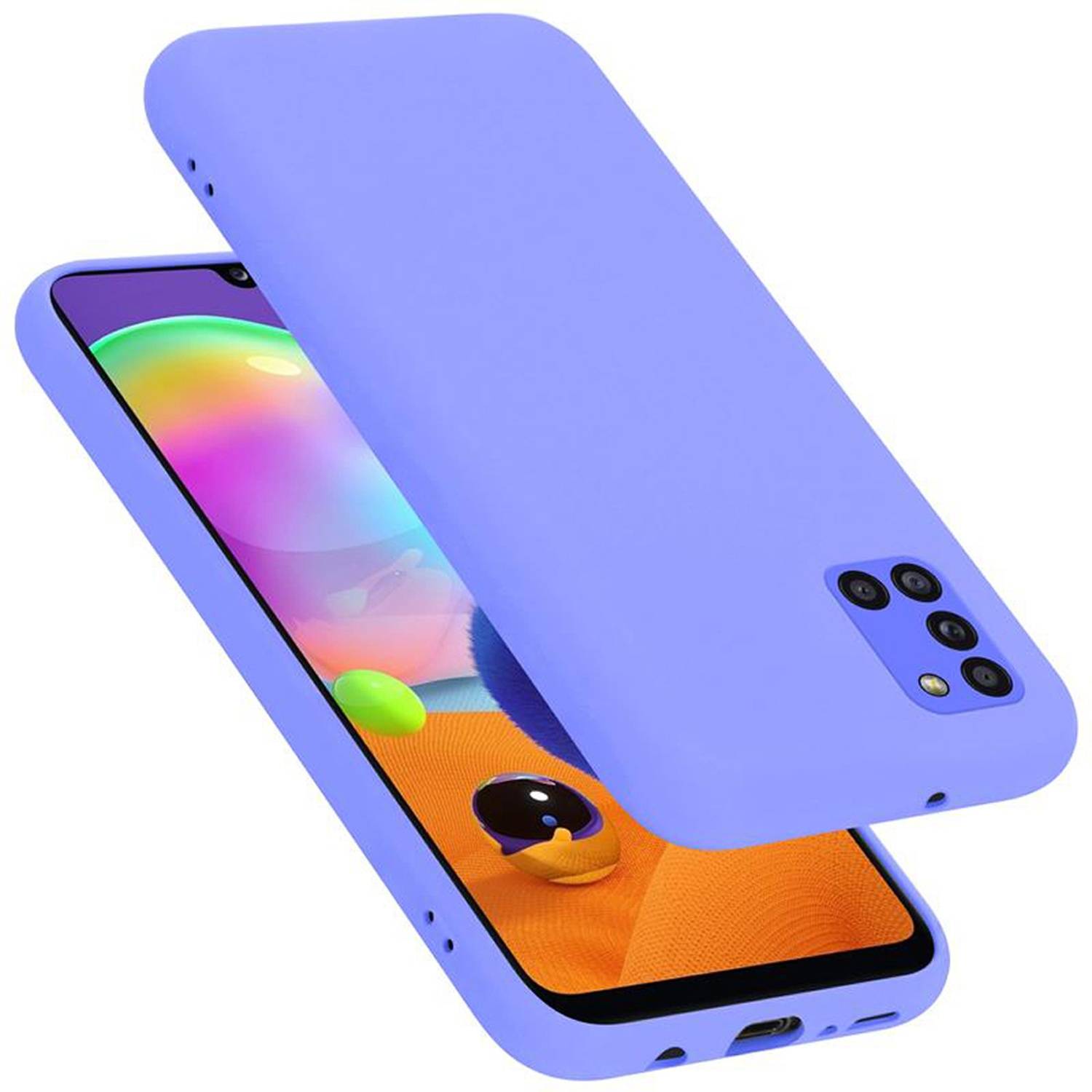 Cadorabo Schutzhülle für Samsung Galaxy A31 Hülle in Lila Handyhülle Case Cover TPU Etui