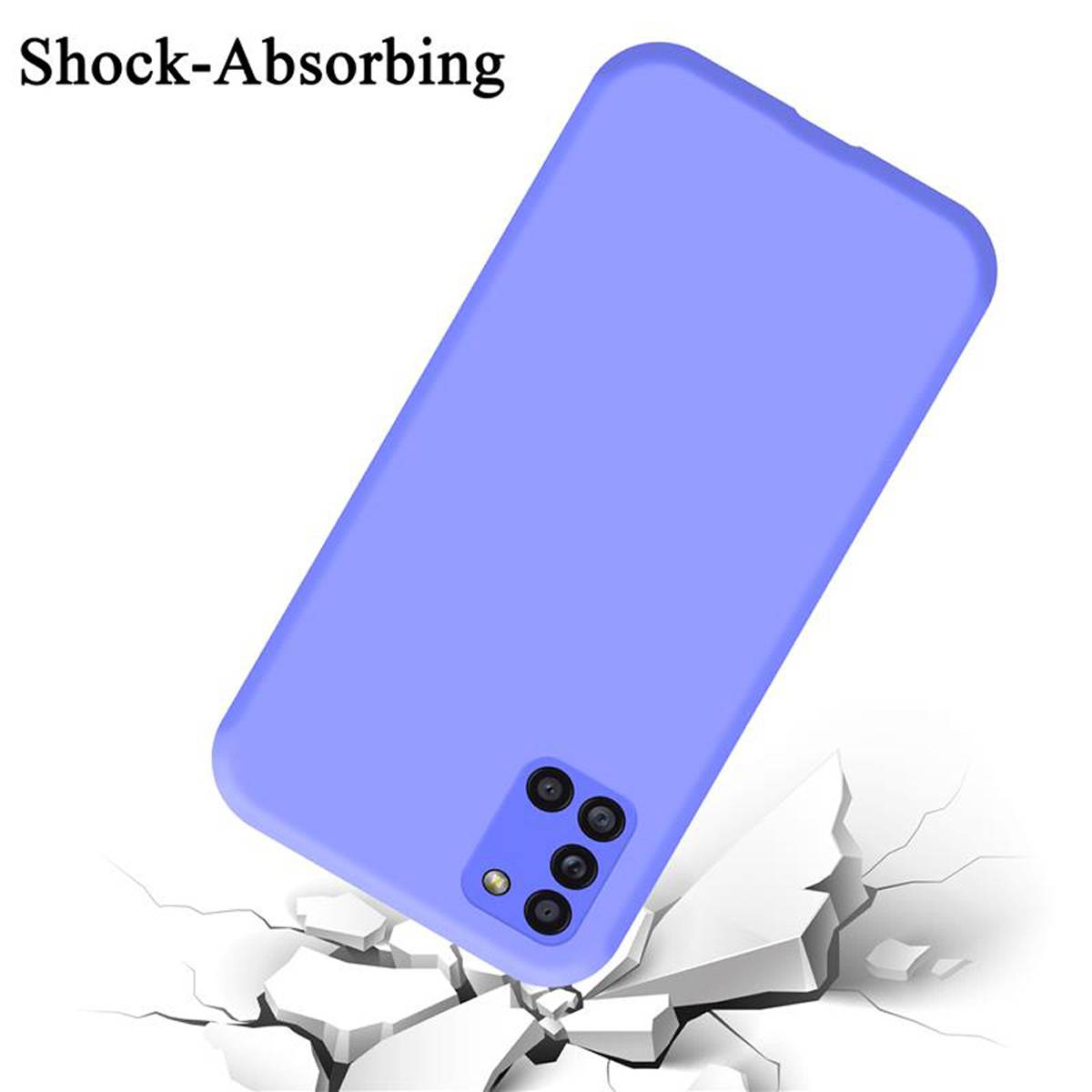 Cadorabo Schutzhülle für Samsung Galaxy A31 Hülle in Lila Handyhülle Case Cover TPU Etui