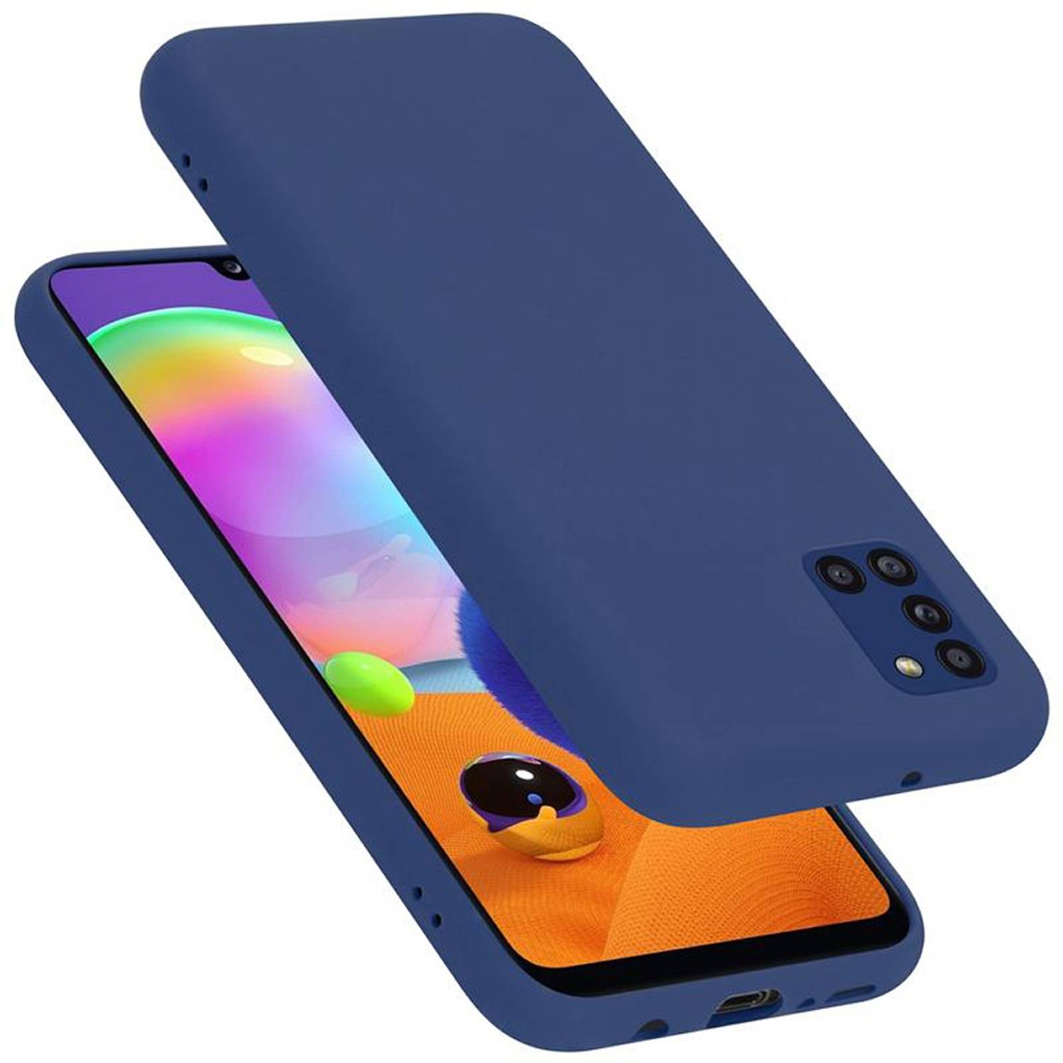 Cadorabo Schutzhülle für Samsung Galaxy A31 Hülle in Blau Handyhülle Case Cover TPU Etui
