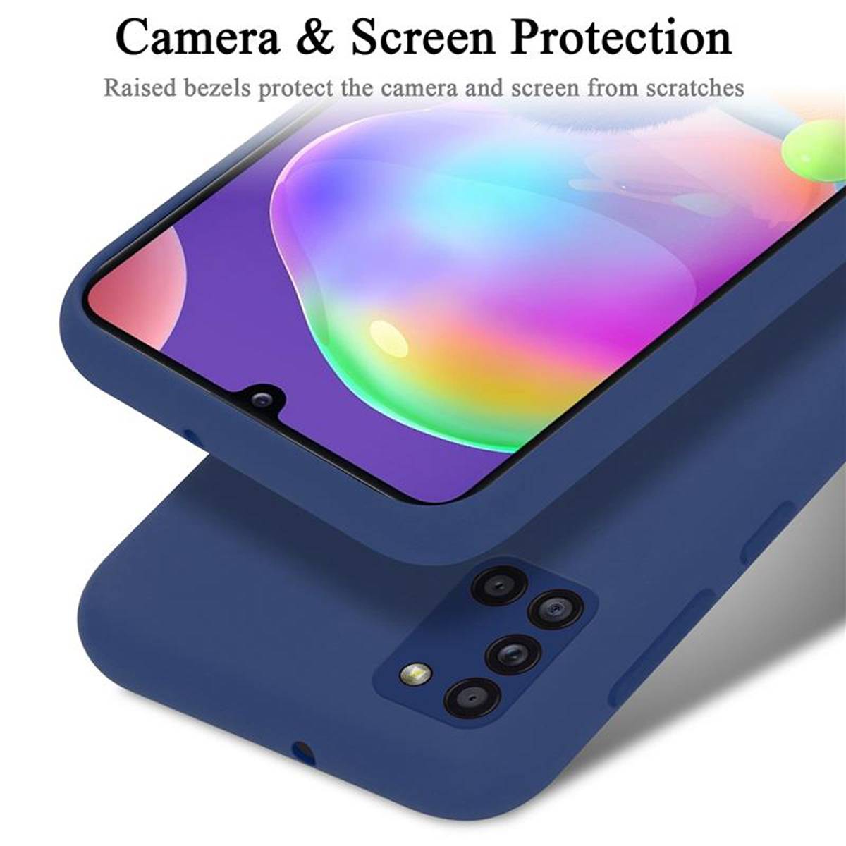 Cadorabo Schutzhülle für Samsung Galaxy A31 Hülle in Blau Handyhülle Case Cover TPU Etui