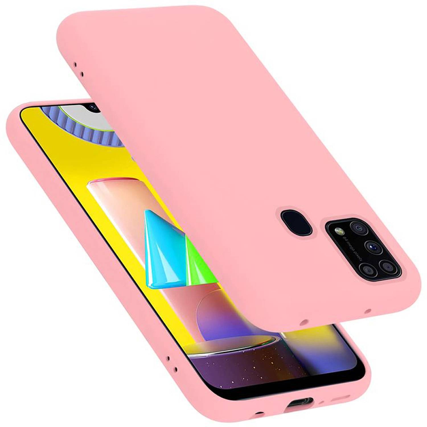 Cadorabo Schutzhülle für Samsung Galaxy M31 Hülle in Rosa Handyhülle Case Cover TPU Etui