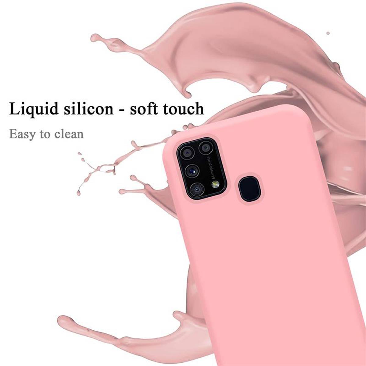 Cadorabo Schutzhülle für Samsung Galaxy M31 Hülle in Rosa Handyhülle Case Cover TPU Etui
