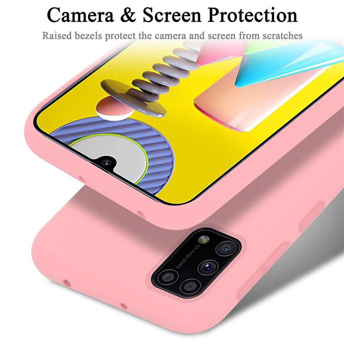 Cadorabo Schutzhülle für Samsung Galaxy M31 Hülle in Rosa Handyhülle Case Cover TPU Etui