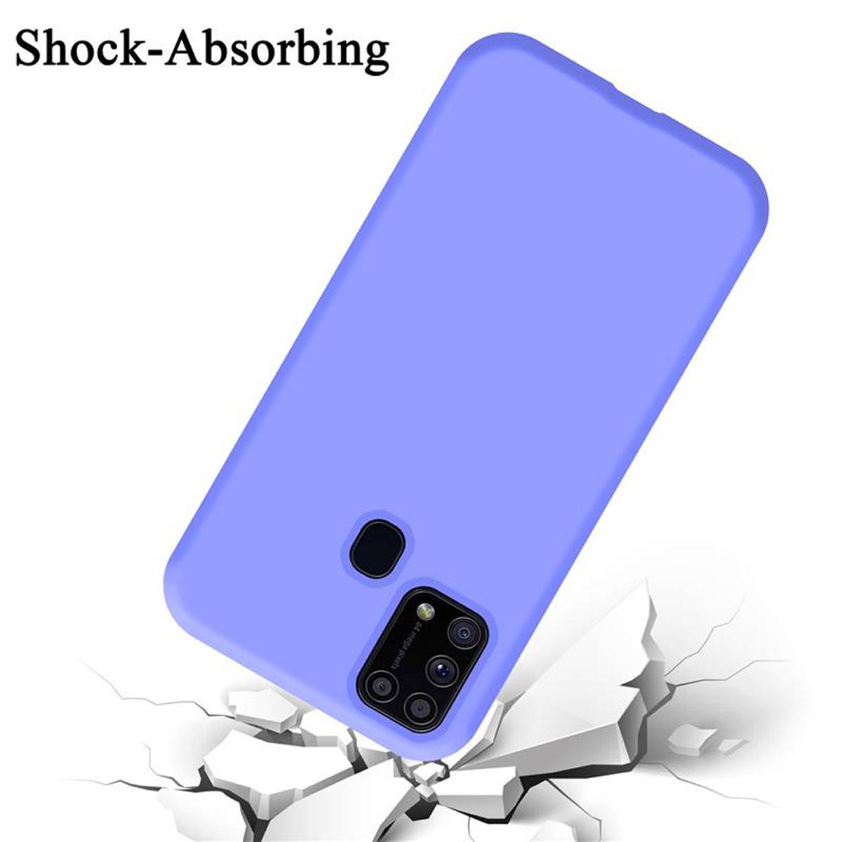 Cadorabo Schutzhülle für Samsung Galaxy M31 Hülle in Lila Handyhülle Case Cover TPU Etui
