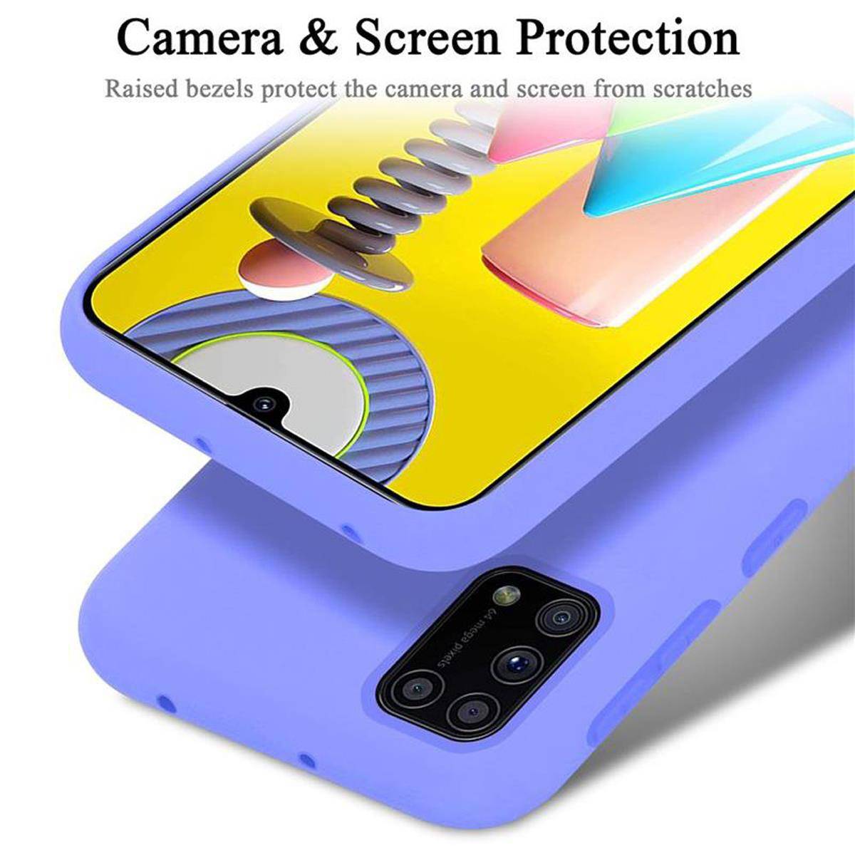 Cadorabo Schutzhülle für Samsung Galaxy M31 Hülle in Lila Handyhülle Case Cover TPU Etui