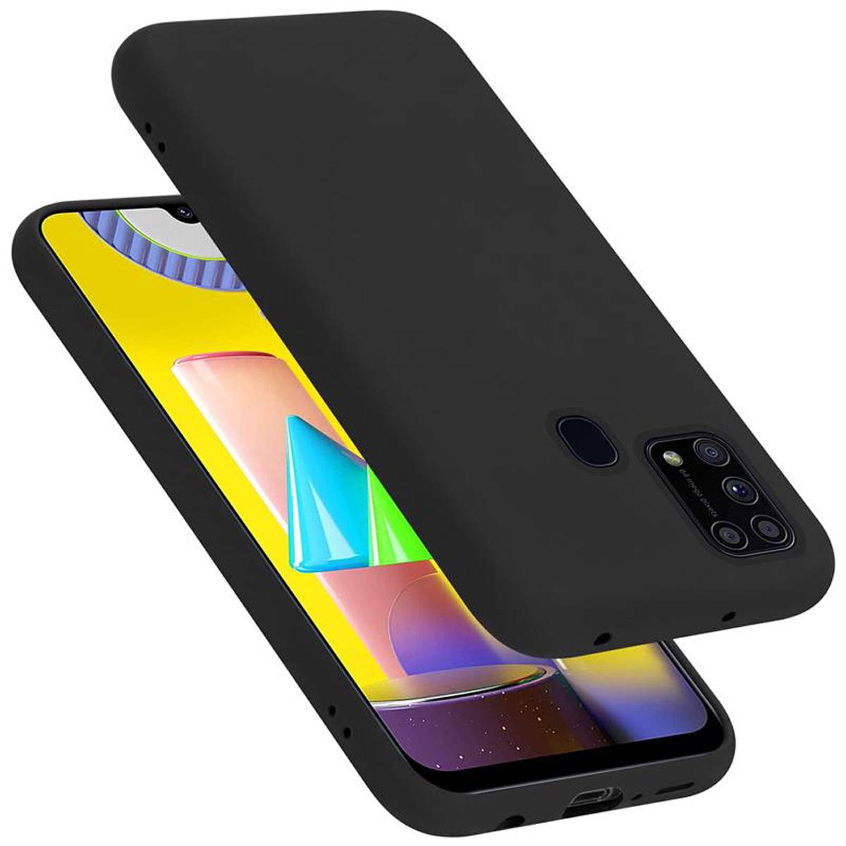 Cadorabo Schutzhülle für Samsung Galaxy M31 Hülle in Schwarz Handyhülle Case Cover TPU Etui
