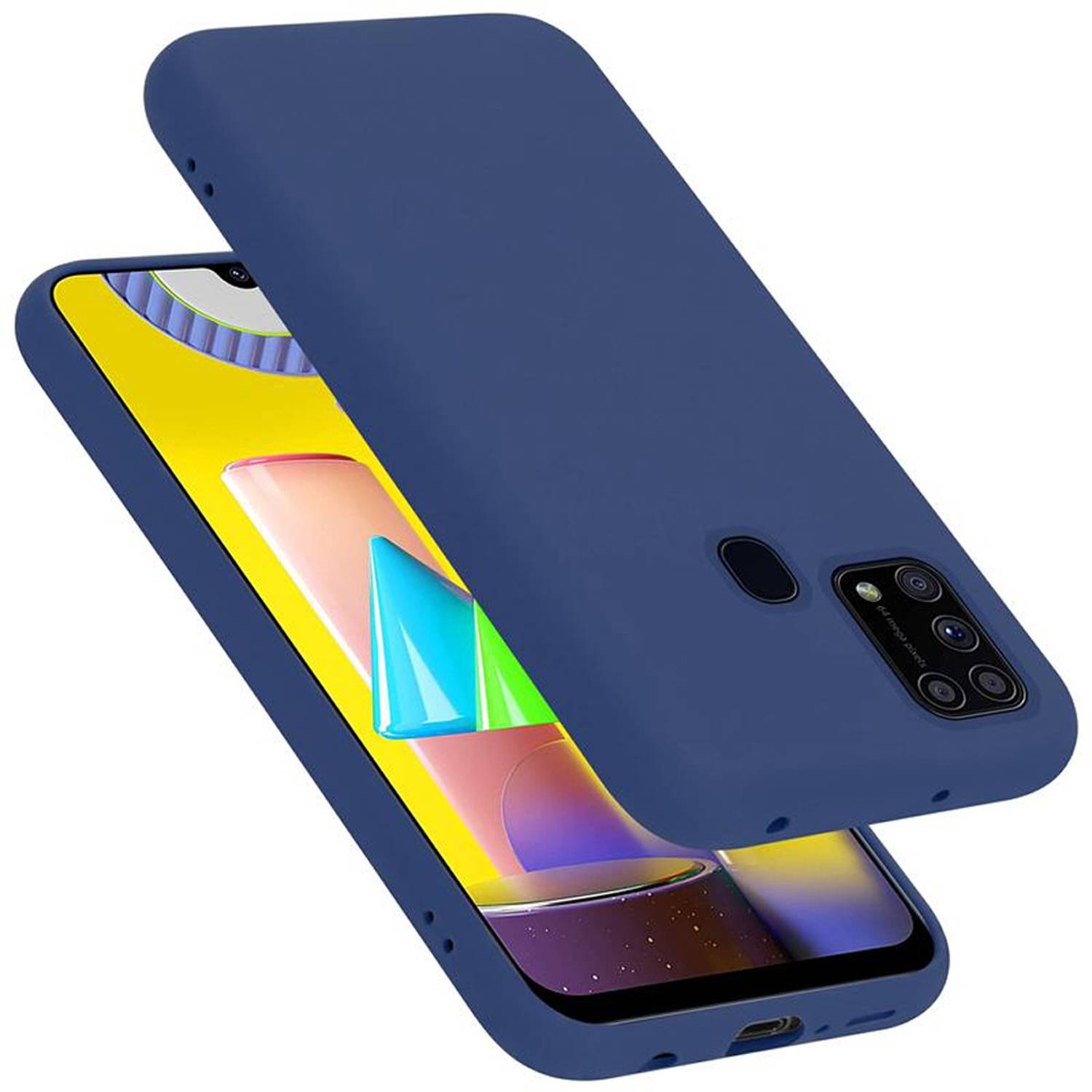 Cadorabo Schutzhülle für Samsung Galaxy M31 Hülle in Blau Handyhülle Case Cover TPU Etui