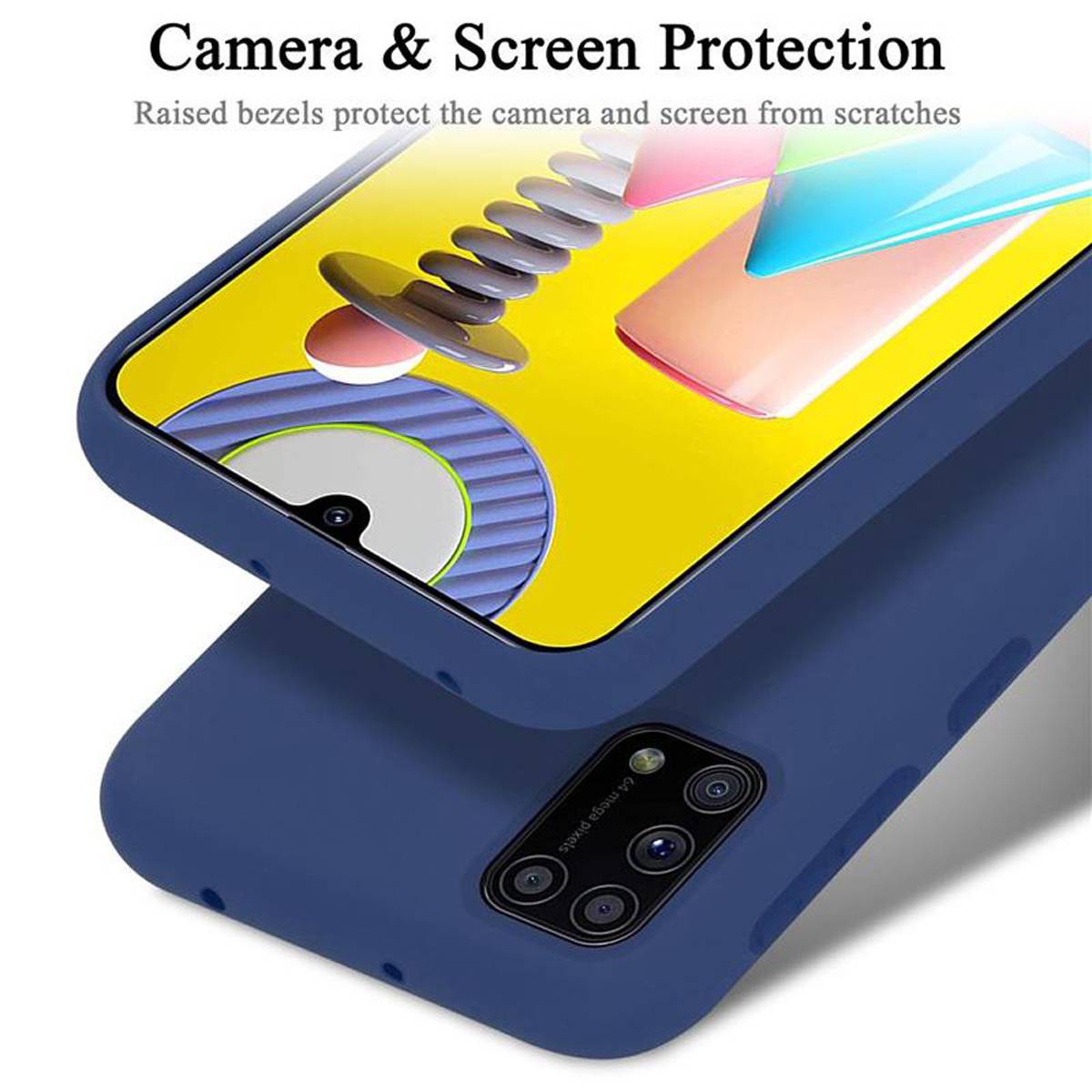Cadorabo Schutzhülle für Samsung Galaxy M31 Hülle in Blau Handyhülle Case Cover TPU Etui